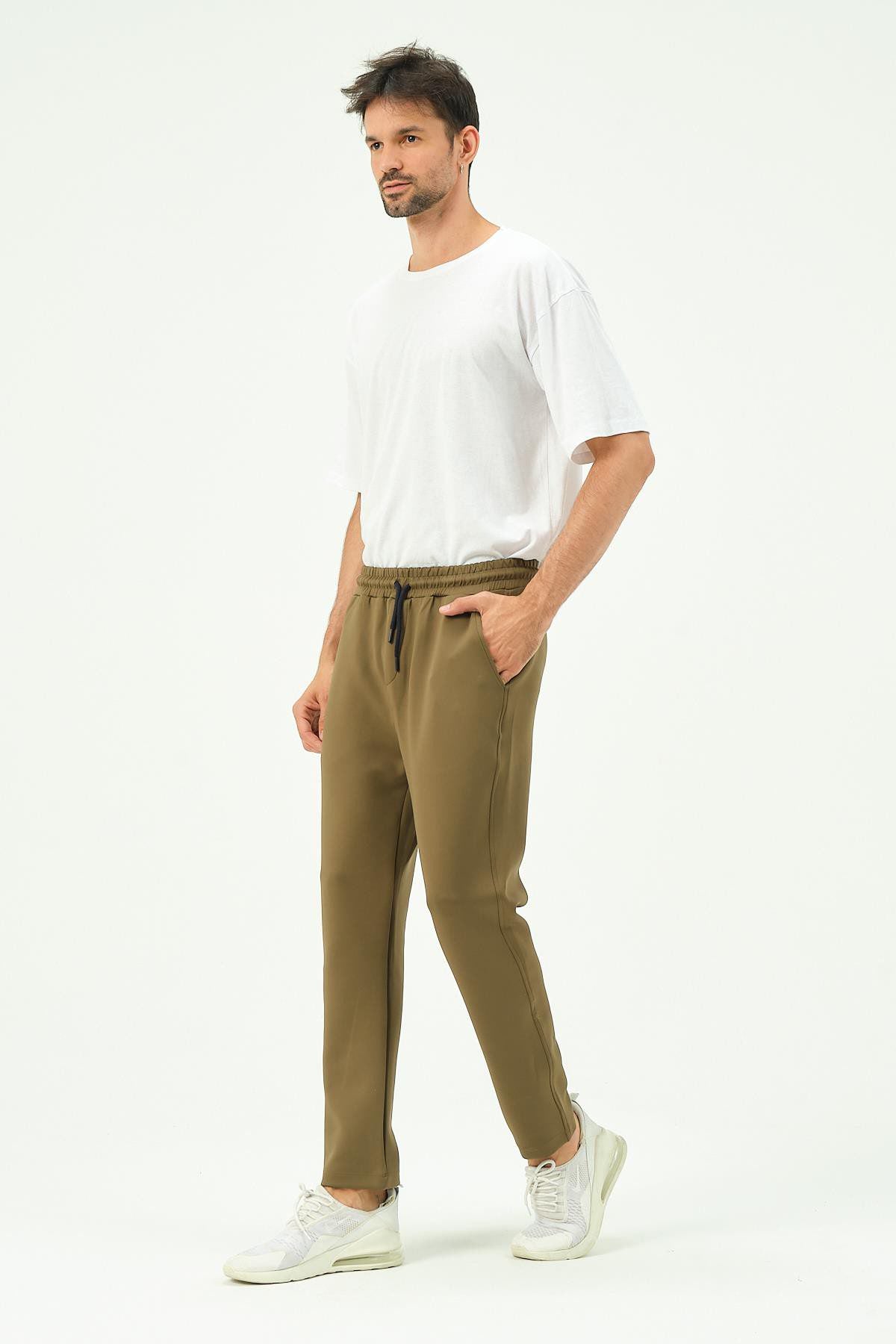 Herren Straight Leg Seitentaschen Jogginghose