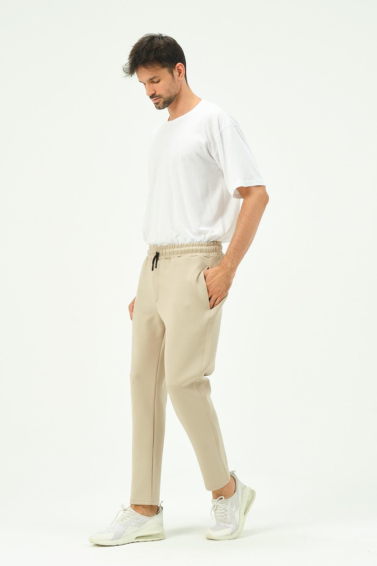 Herren Straight Leg Seitentaschen Jogginghose