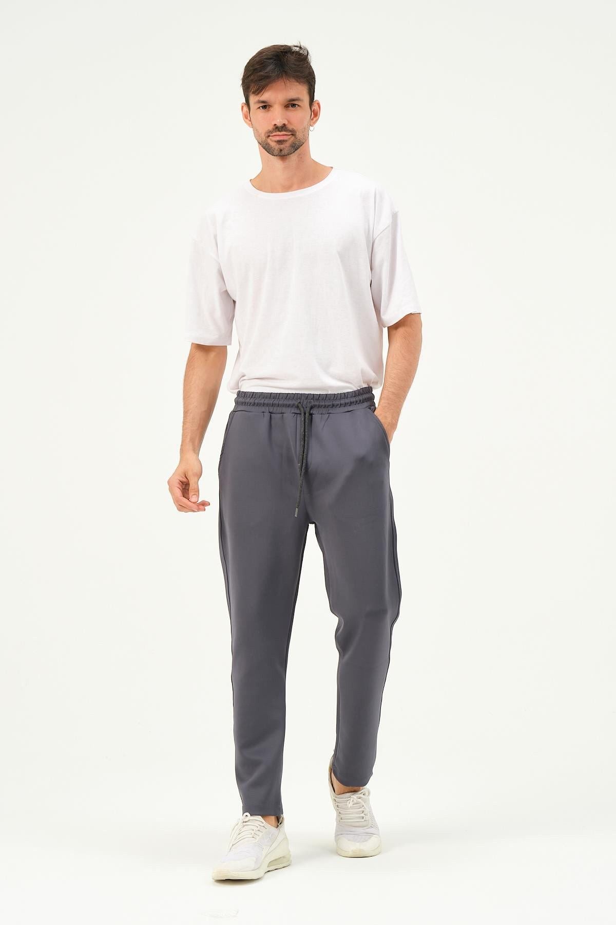 Herren Straight Leg Seitentaschen Jogginghose