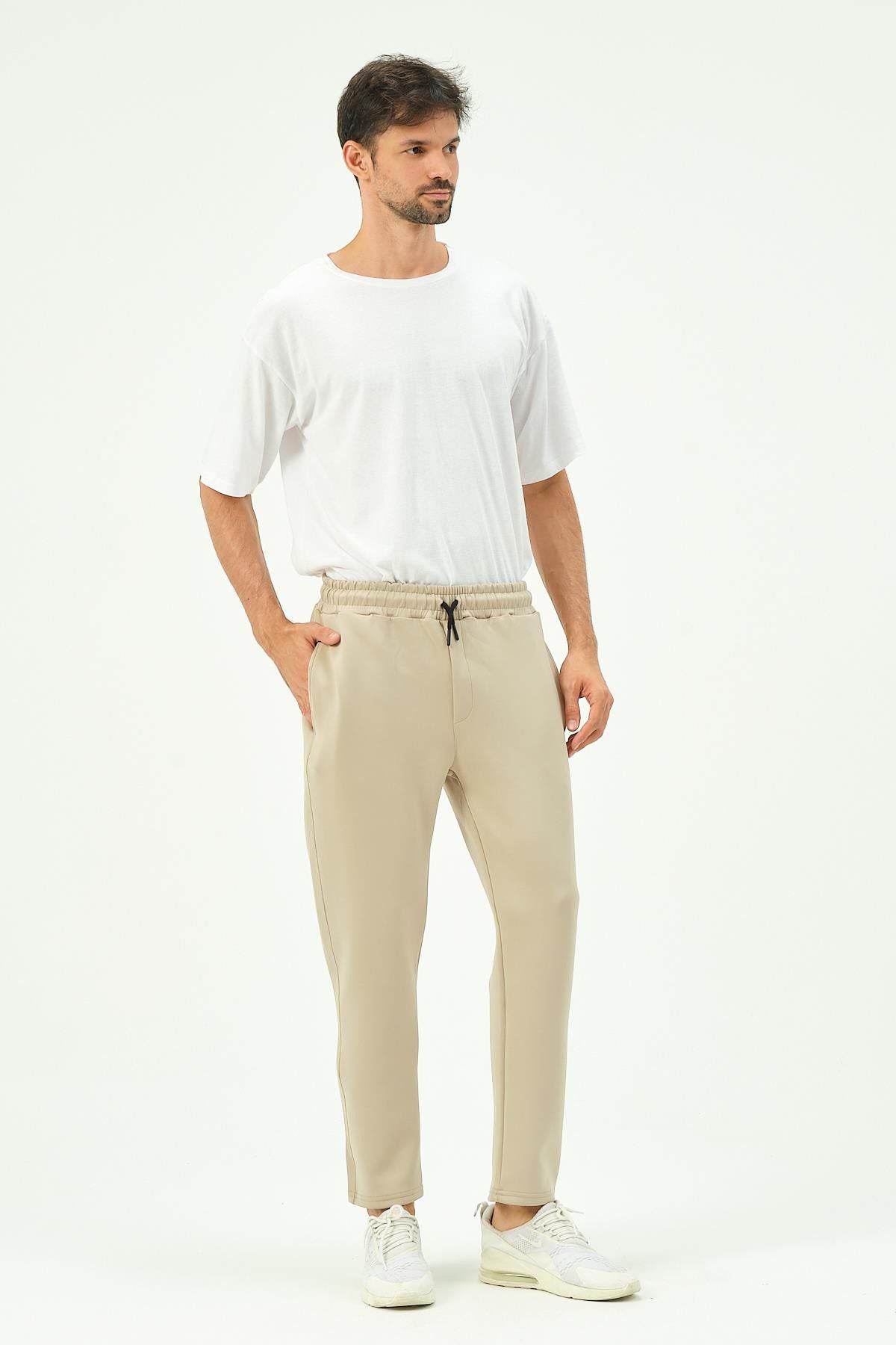 Herren Straight Leg Seitentaschen Jogginghose
