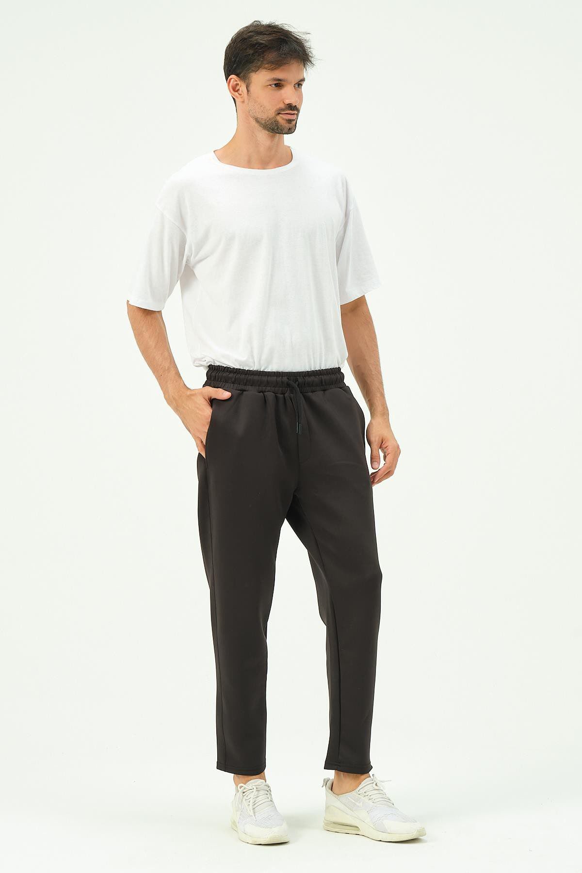 Herren Straight Leg Seitentaschen Jogginghose