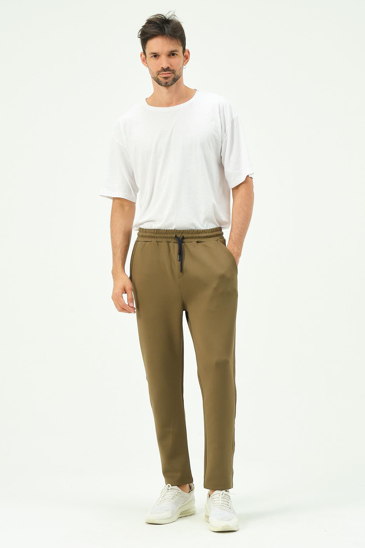 Herren Straight Leg Seitentaschen Jogginghose