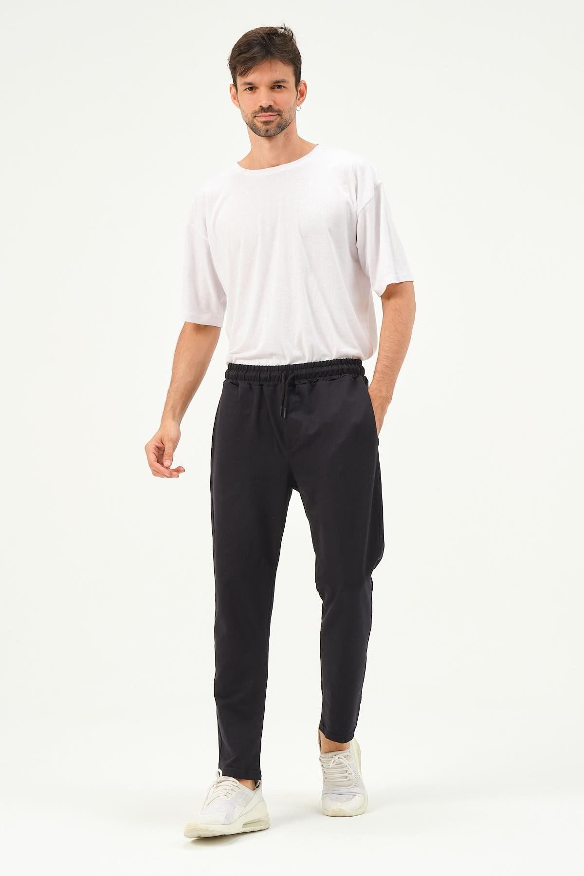 Herren Straight Leg Seitentaschen Jogginghose