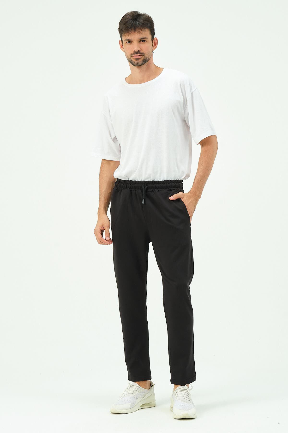 Herren Straight Leg Seitentaschen Jogginghose