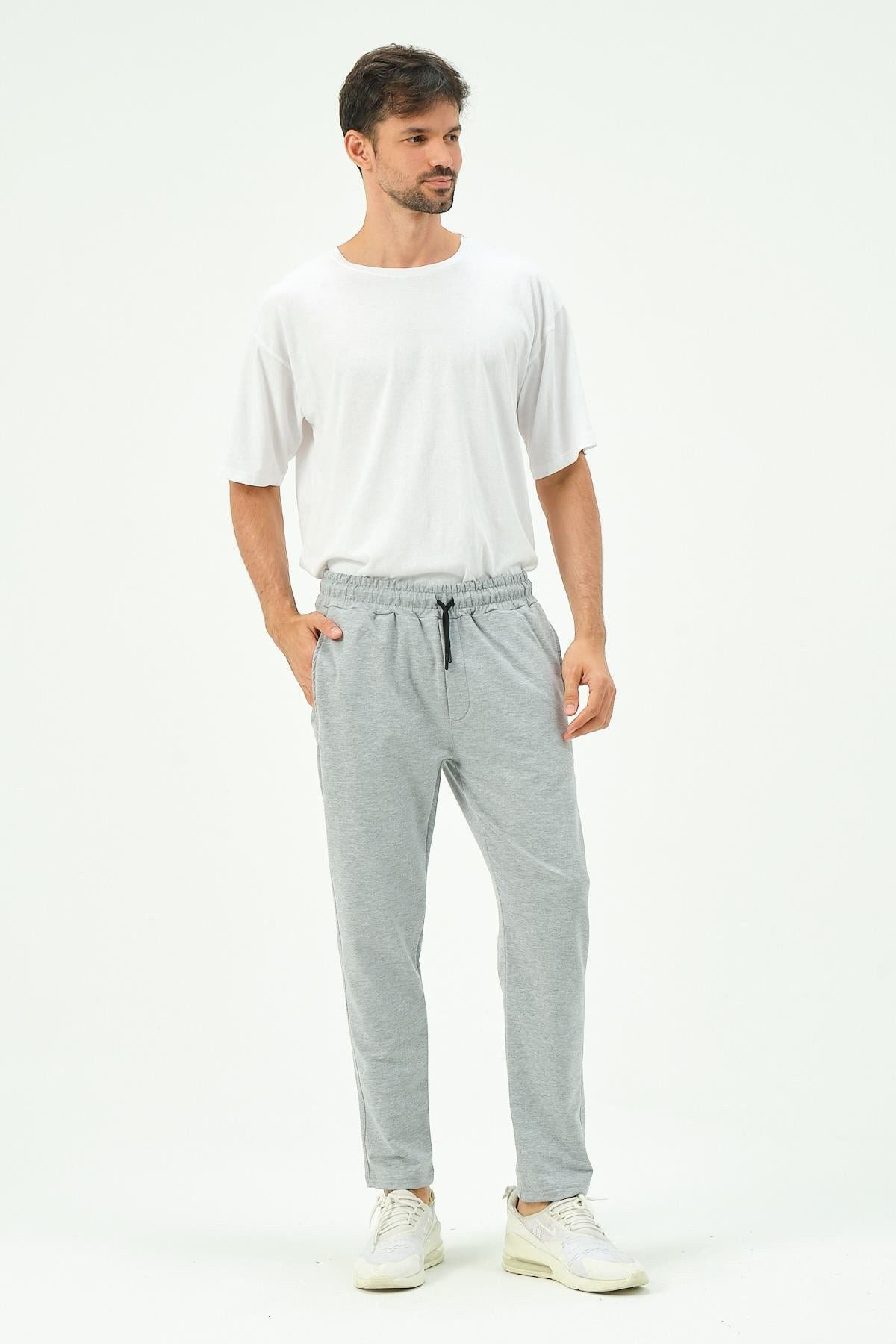 Herren Straight Leg Seitentaschen Jogginghose