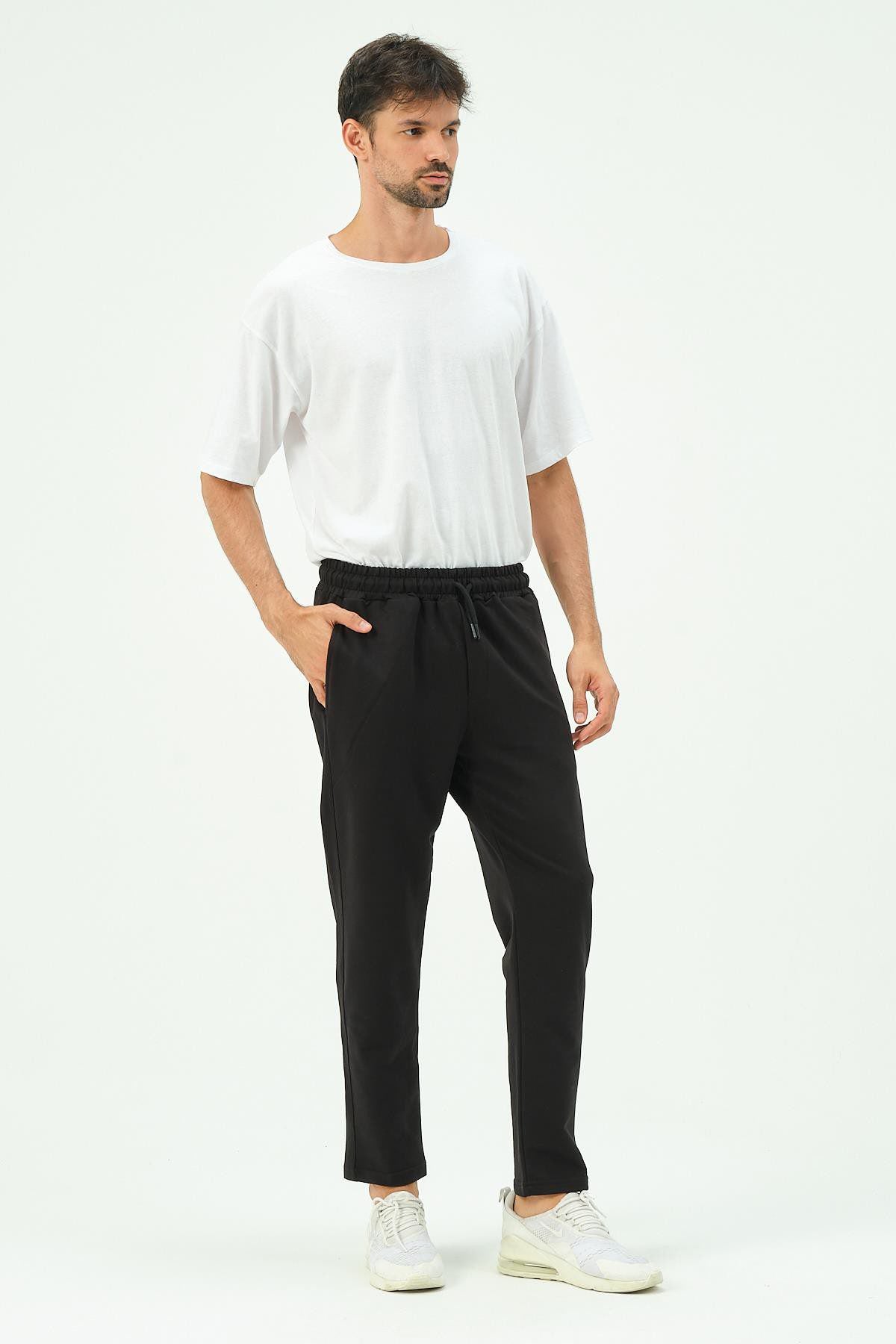 Herren Straight Leg Seitentaschen Jogginghose
