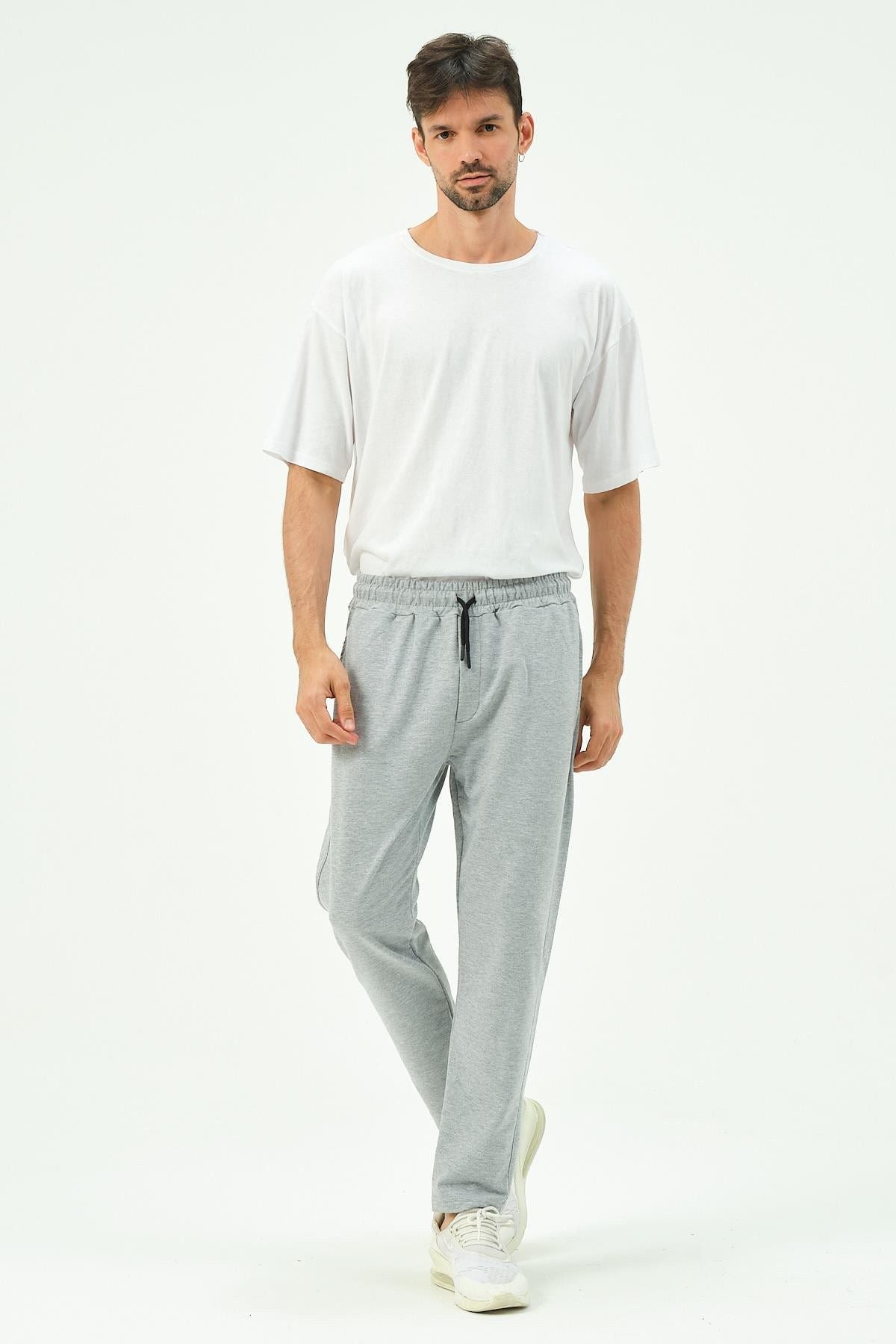 Herren Straight Leg Seitentaschen Jogginghose