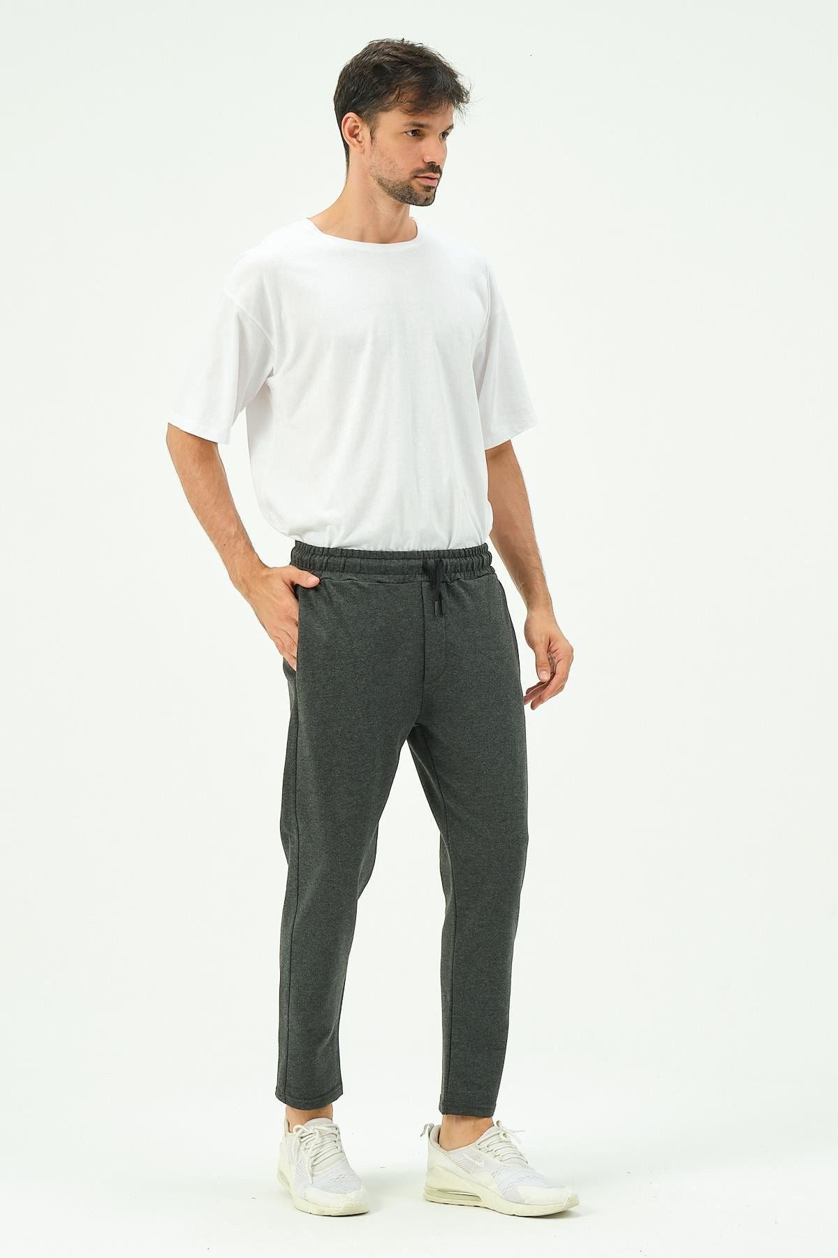 Herren Straight Leg Seitentaschen Jogginghose