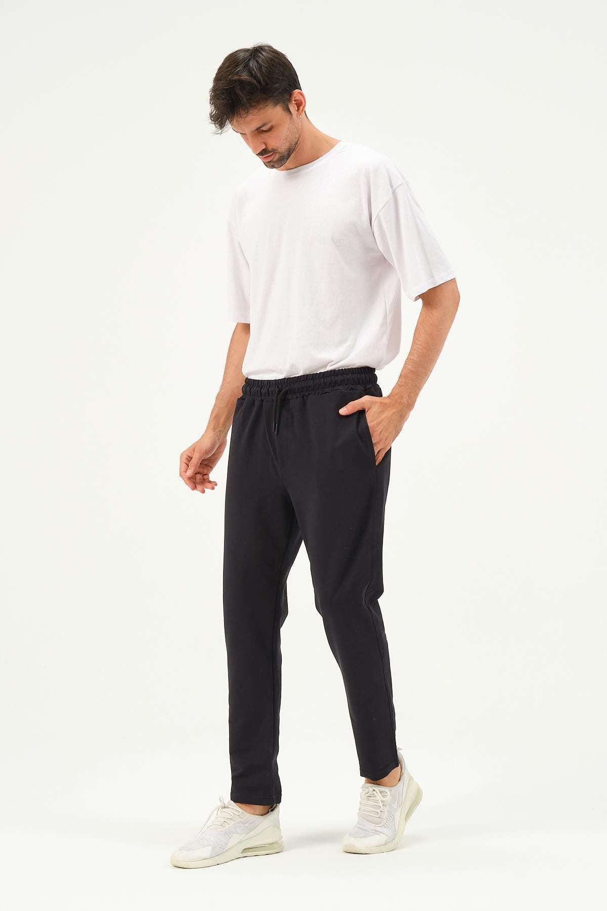 Herren Straight Leg Seitentaschen Jogginghose