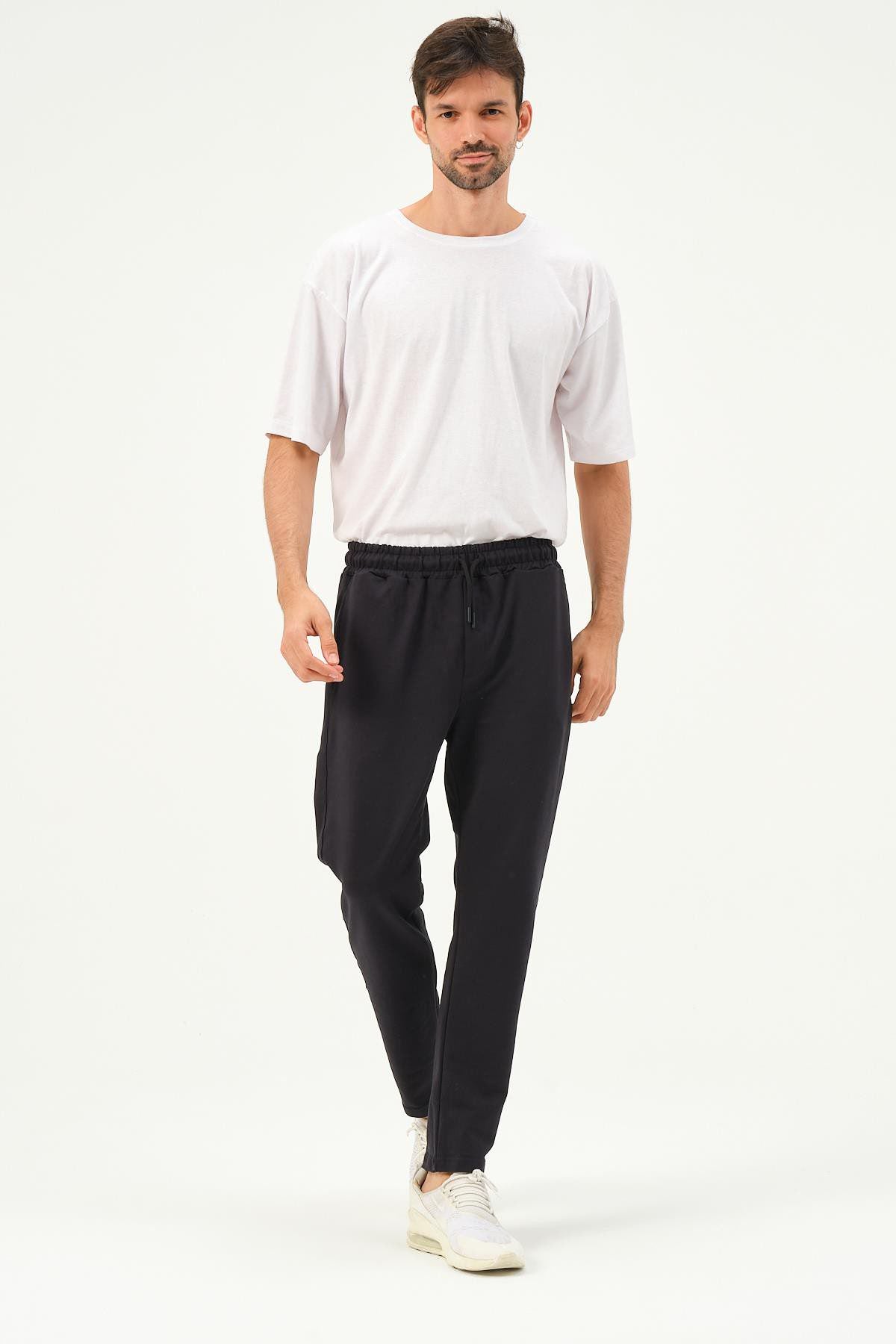 Herren Straight Leg Seitentaschen Jogginghose