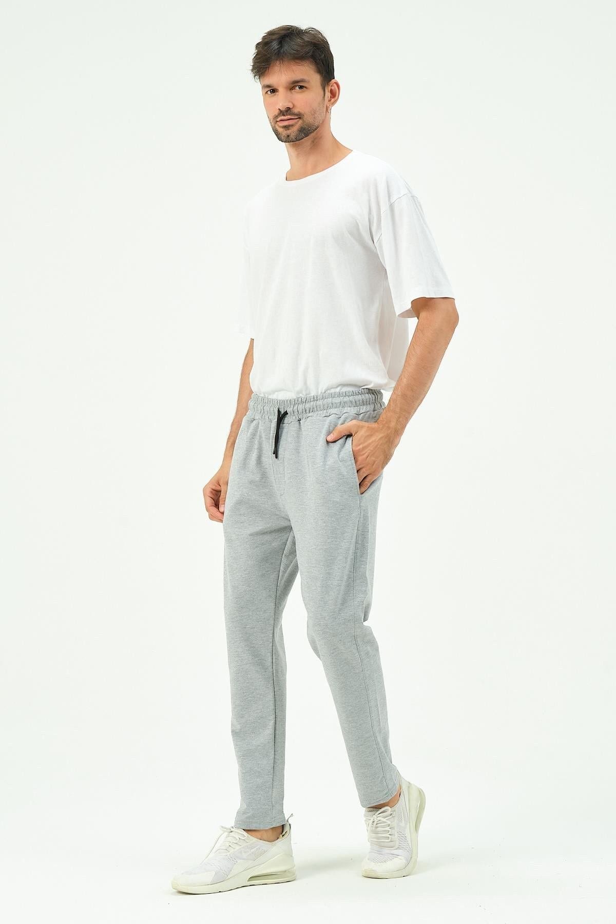 Herren Straight Leg Seitentaschen Jogginghose