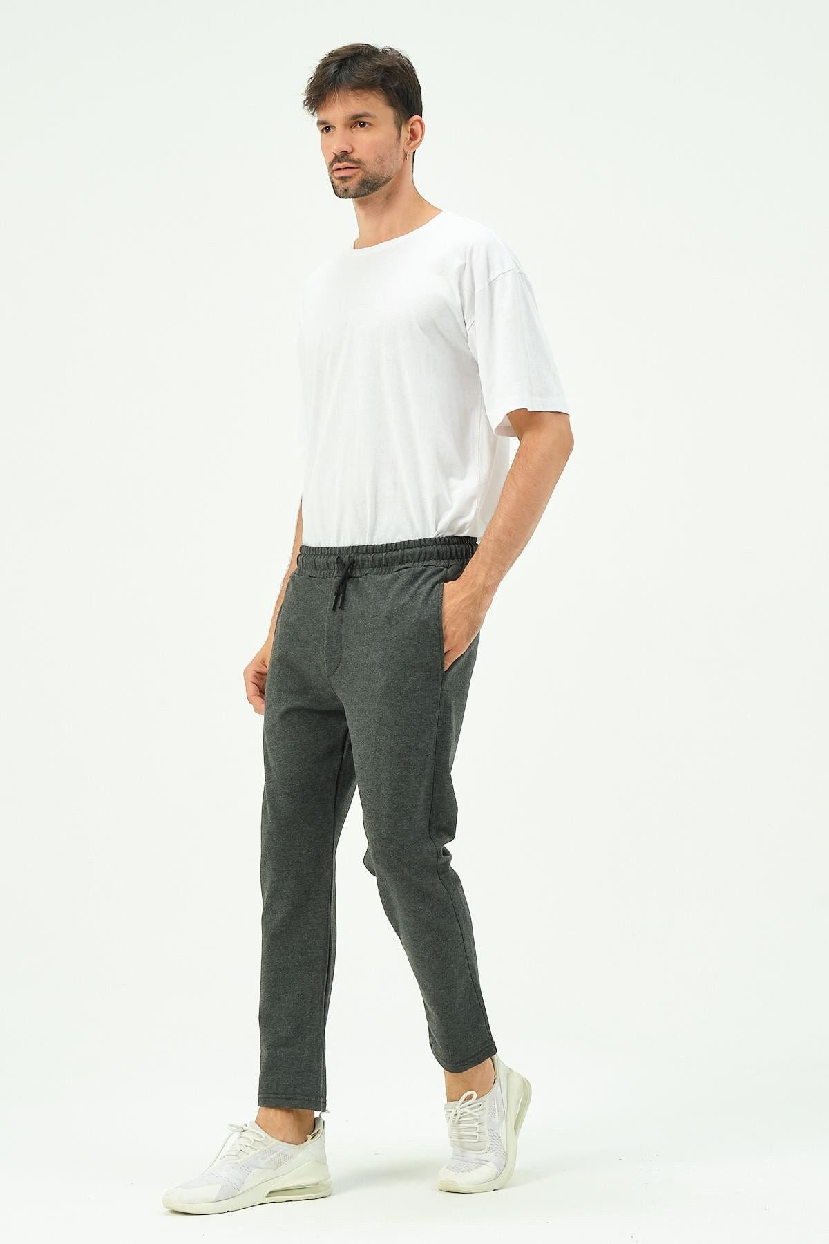Herren Straight Leg Seitentaschen Jogginghose