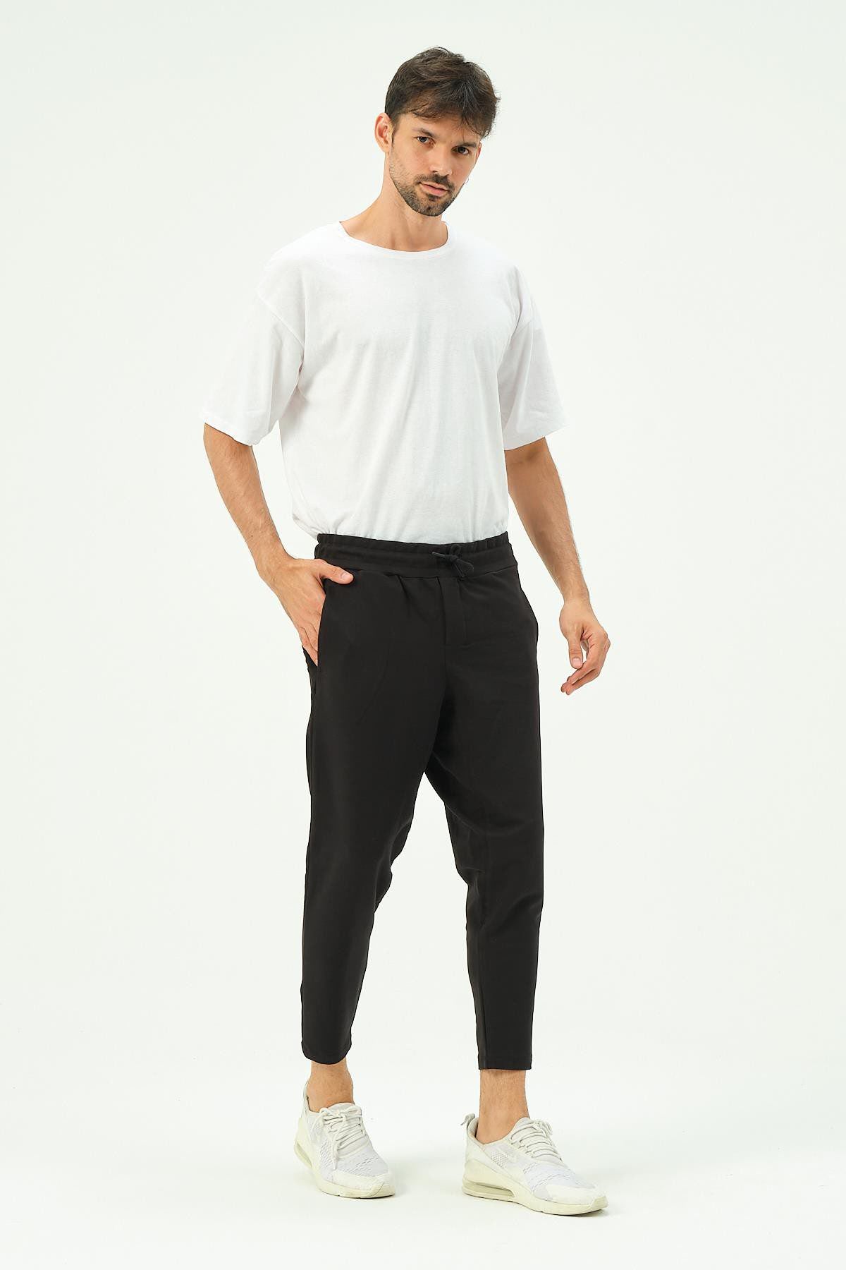 Herren Straight Leg Gesäßtaschen Jogginghose