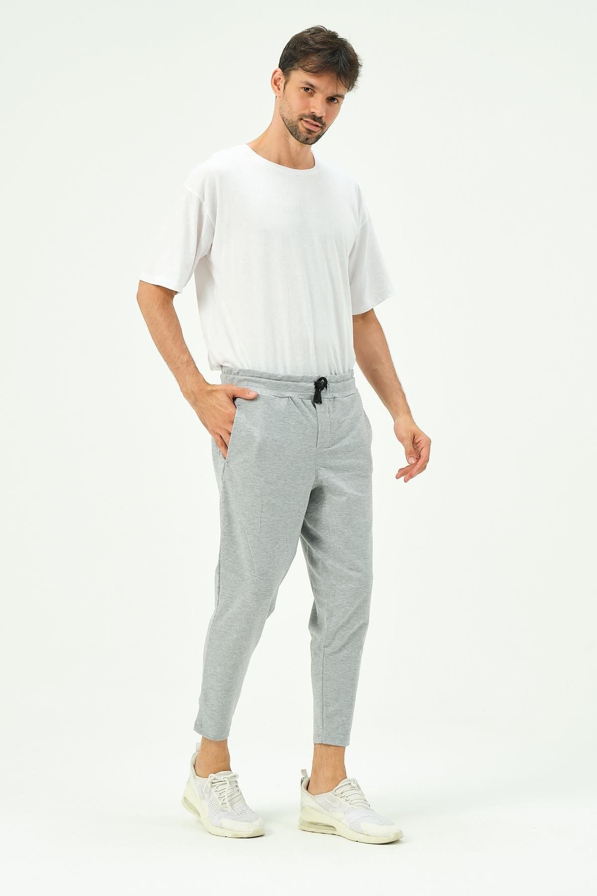 Herren Straight Leg Gesäßtaschen Jogginghose