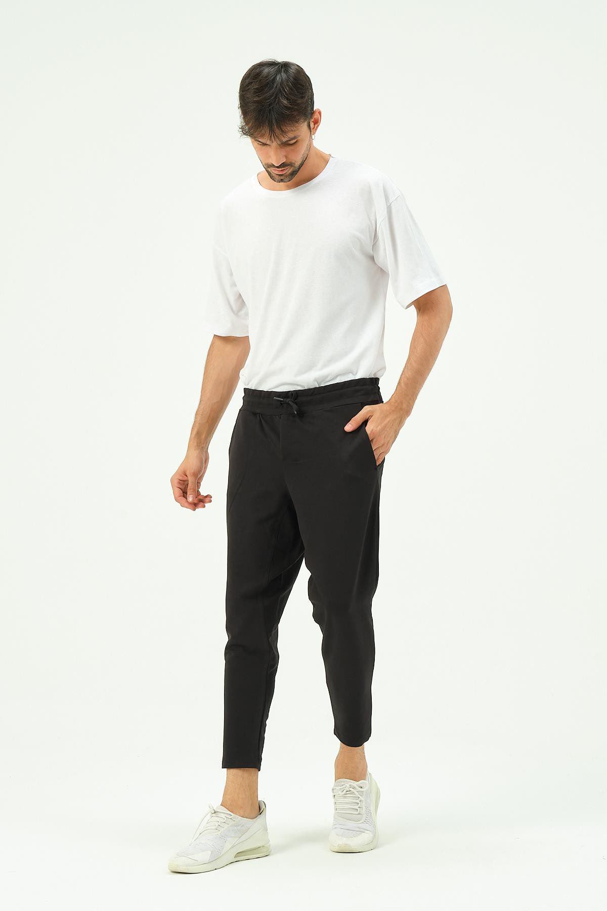 Herren Straight Leg Gesäßtaschen Jogginghose