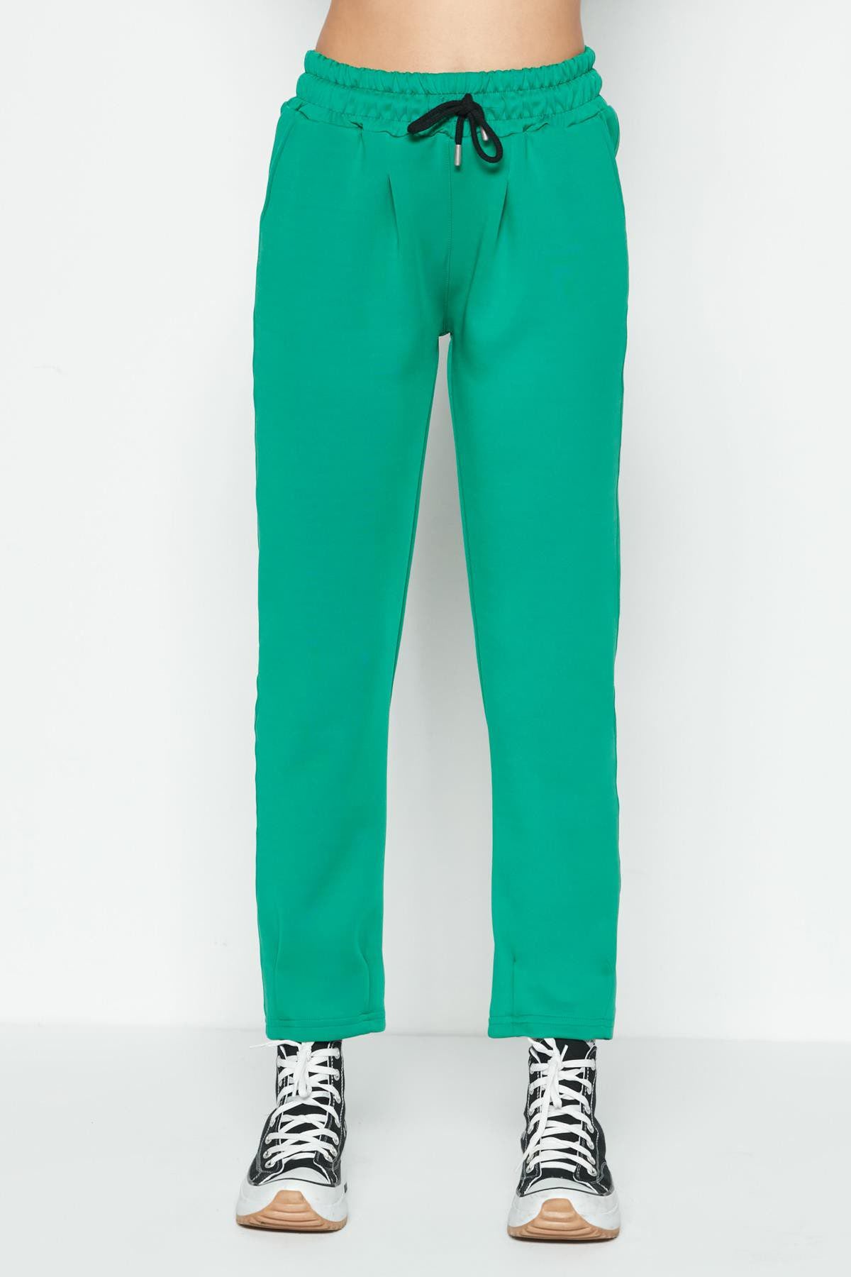 Gerüschte Taille und Saum Jogginghose