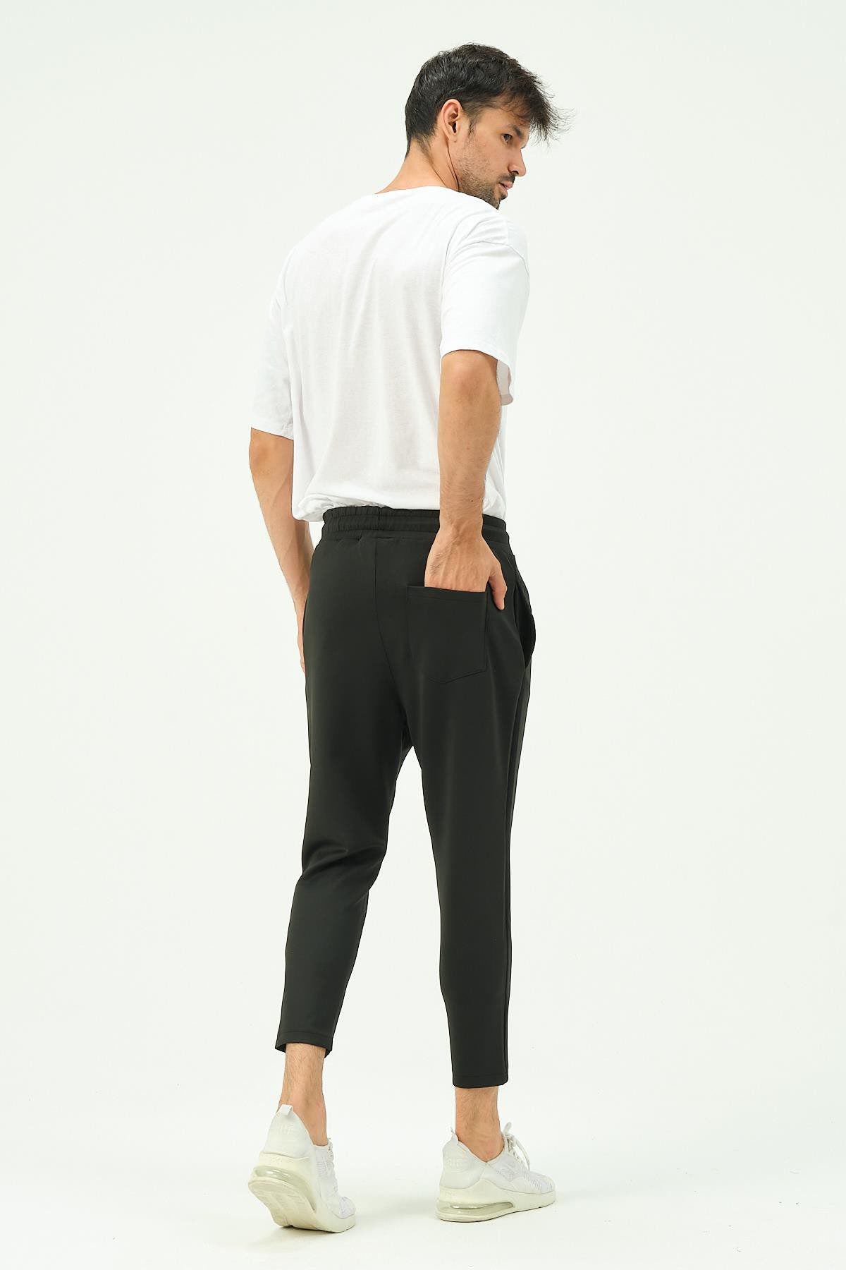 Herren Straight Fit Gesäßtaschen Jogginghose