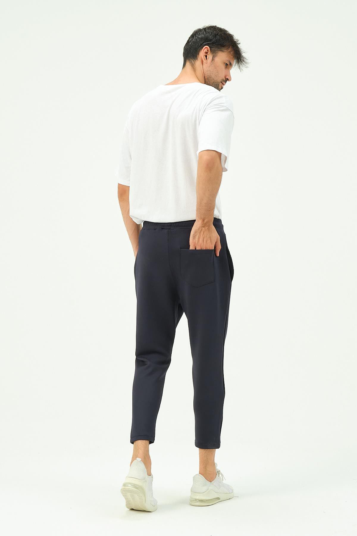Herren Straight Fit Gesäßtaschen Jogginghose