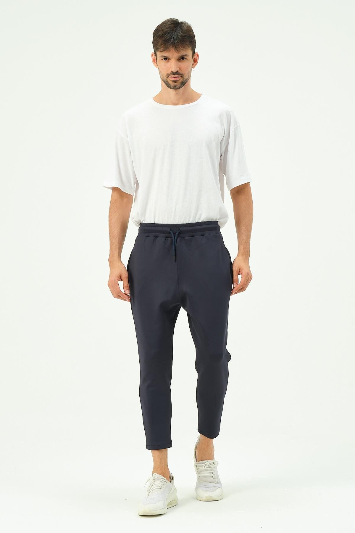 Herren Straight Fit Gesäßtaschen Jogginghose