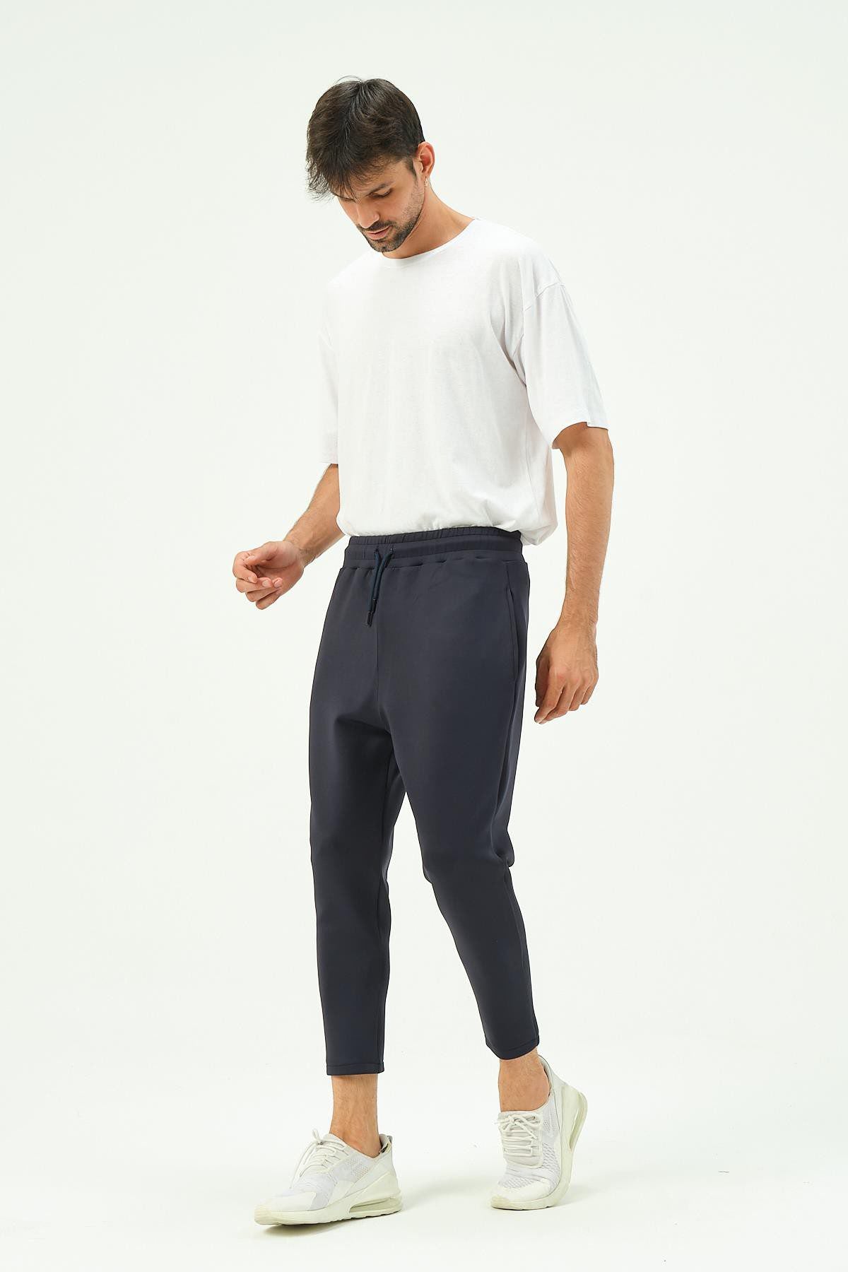 Herren Straight Fit Gesäßtaschen Jogginghose
