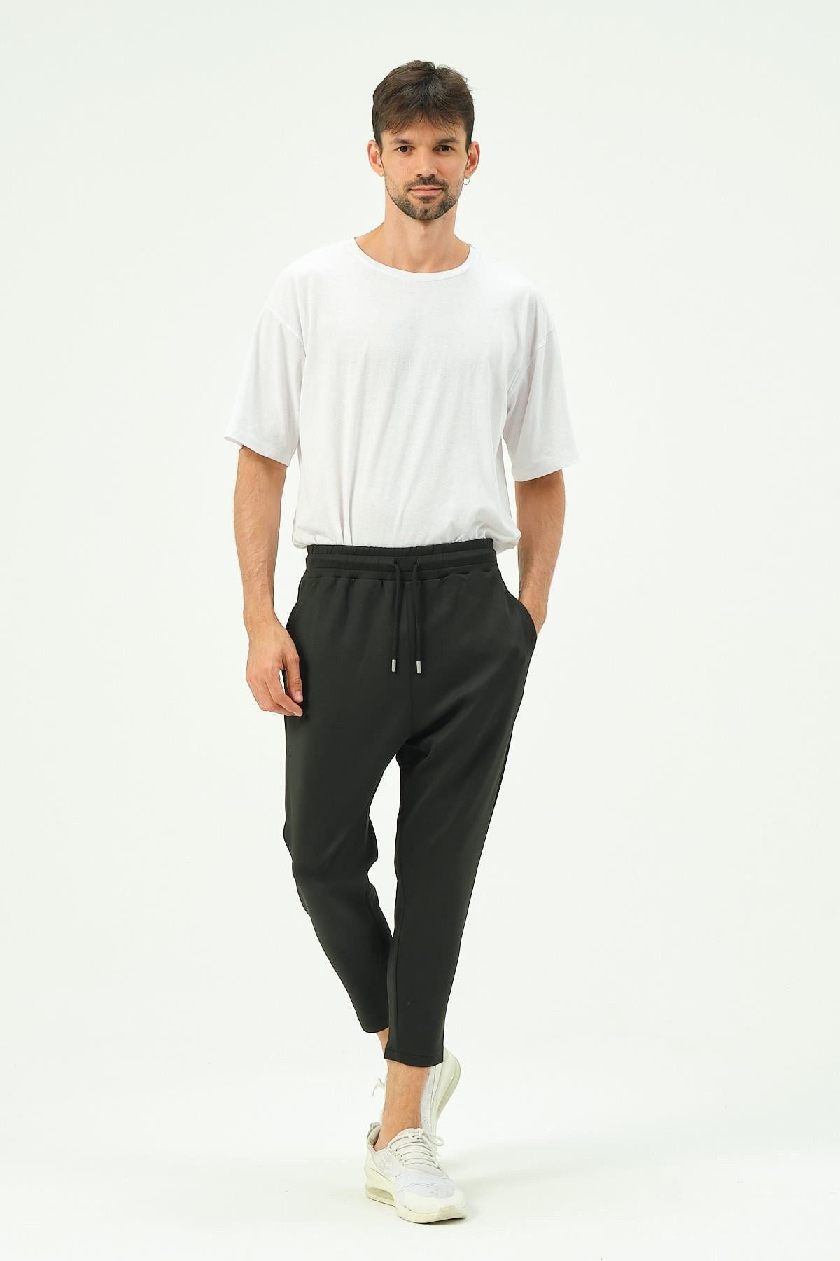 Herren Straight Fit Gesäßtaschen Jogginghose