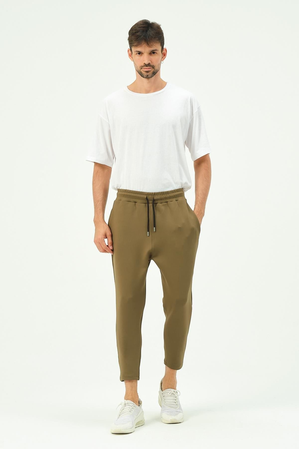 Herren Straight Fit Gesäßtaschen Jogginghose