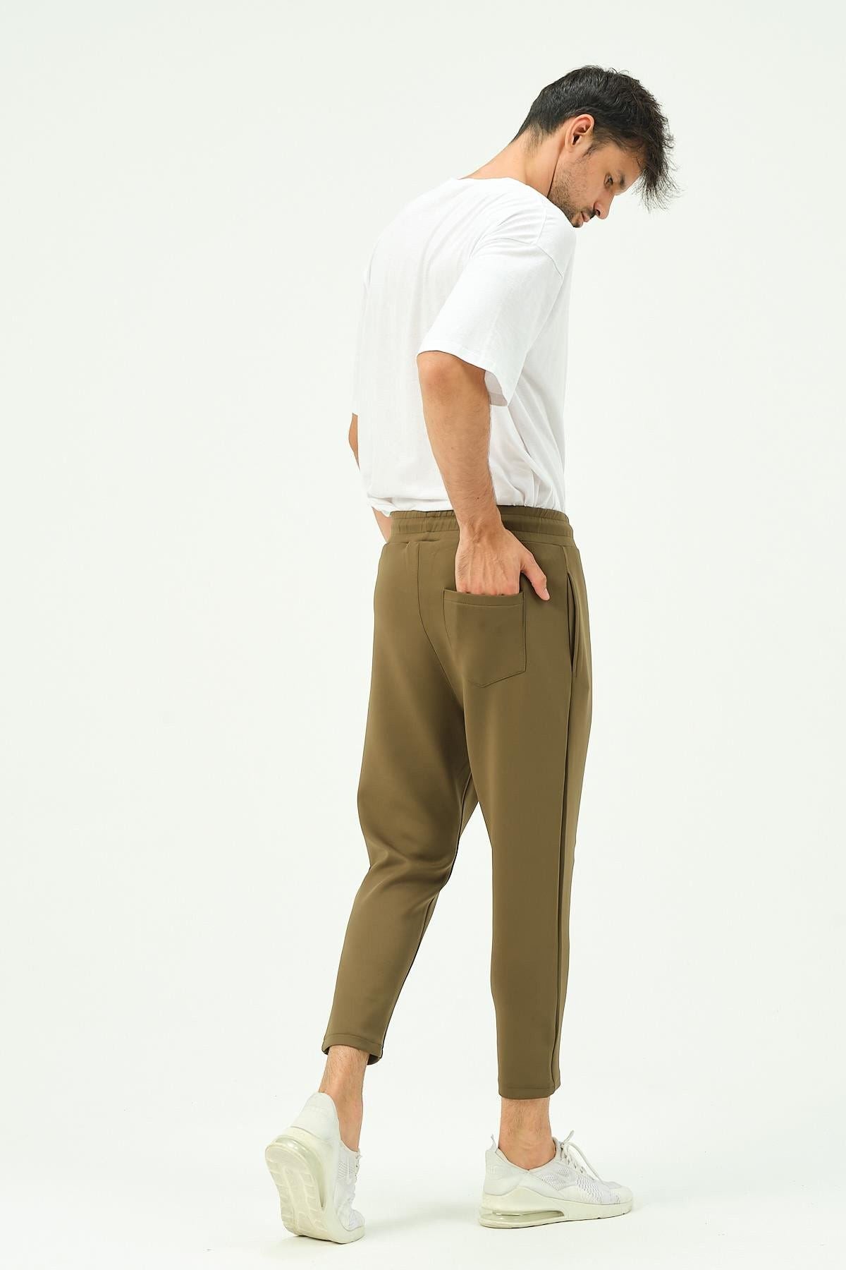 Herren Straight Fit Gesäßtaschen Jogginghose