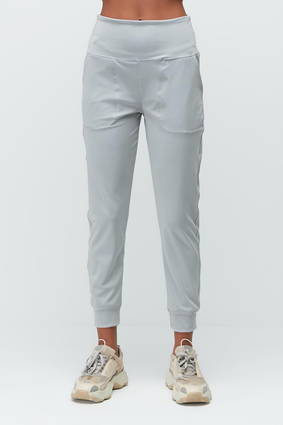 Hochtaillierte Jogger-Sweatpants mit Bündchen