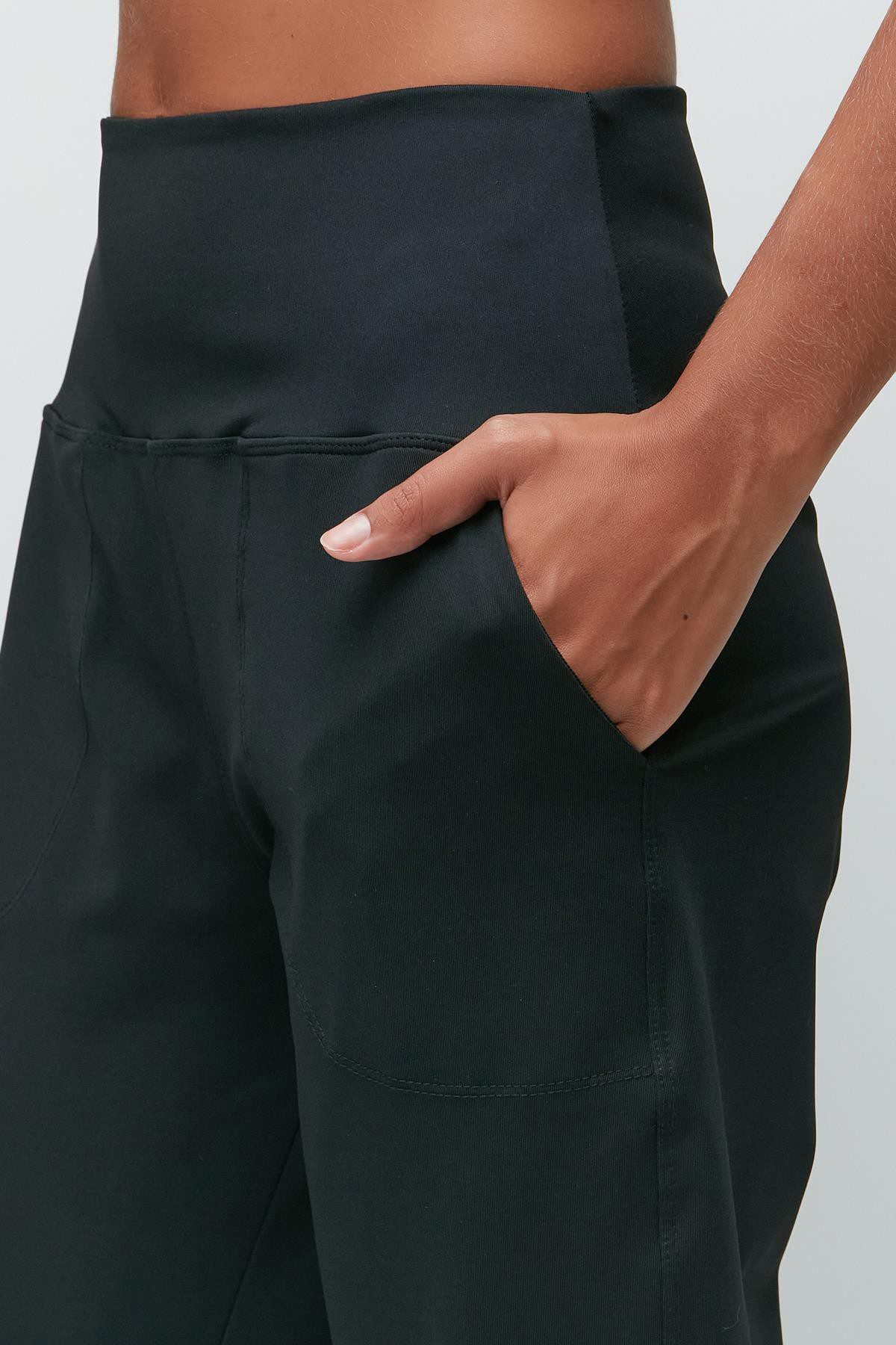 Hochtaillierte Jogger-Sweatpants mit Bündchen