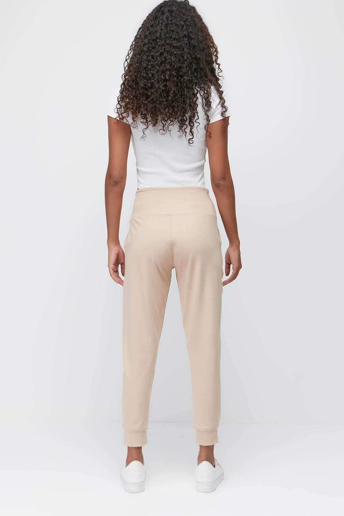 Hochtaillierte Jogger-Sweatpants mit Bündchen