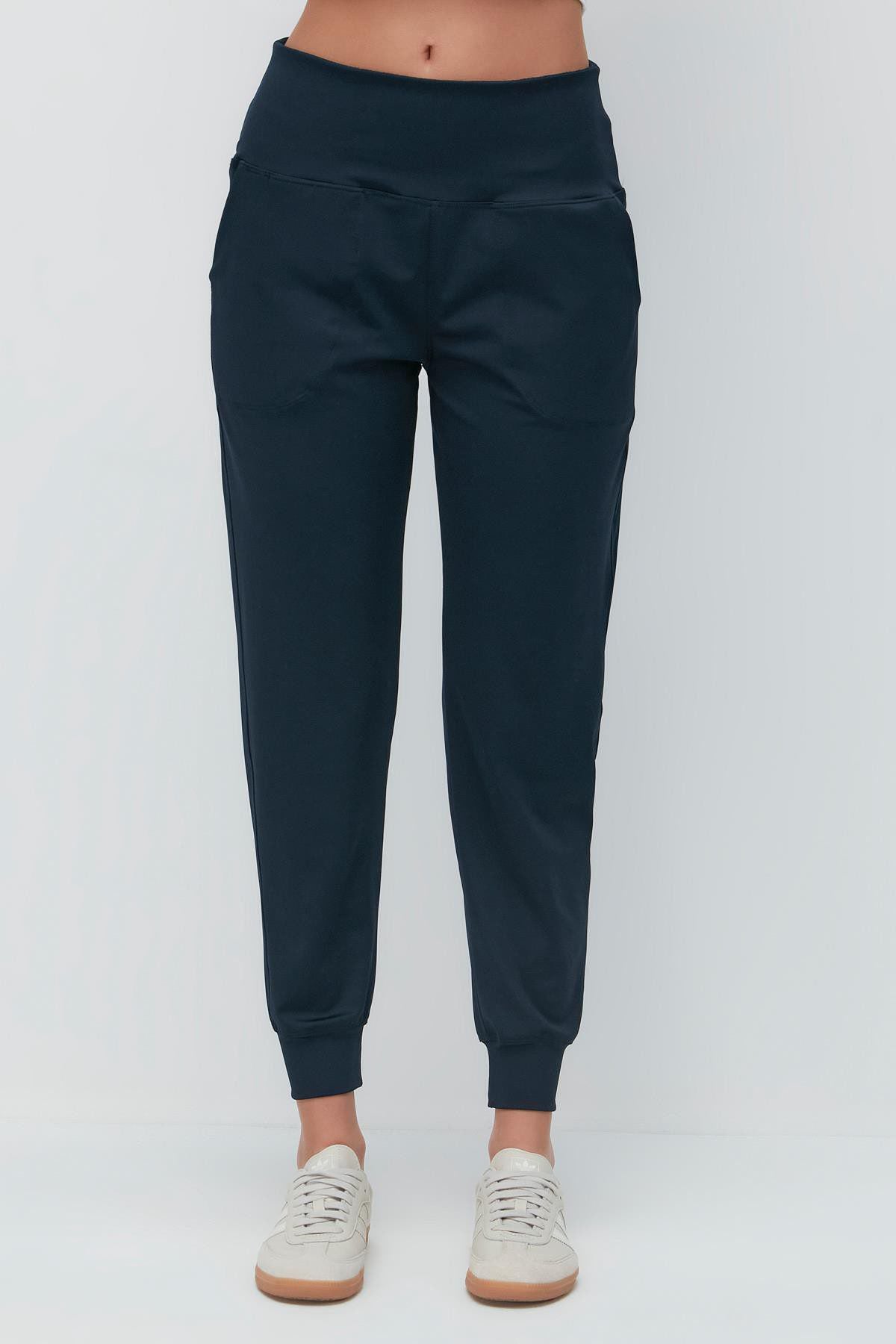 Hochtaillierte Jogger-Sweatpants mit Bündchen