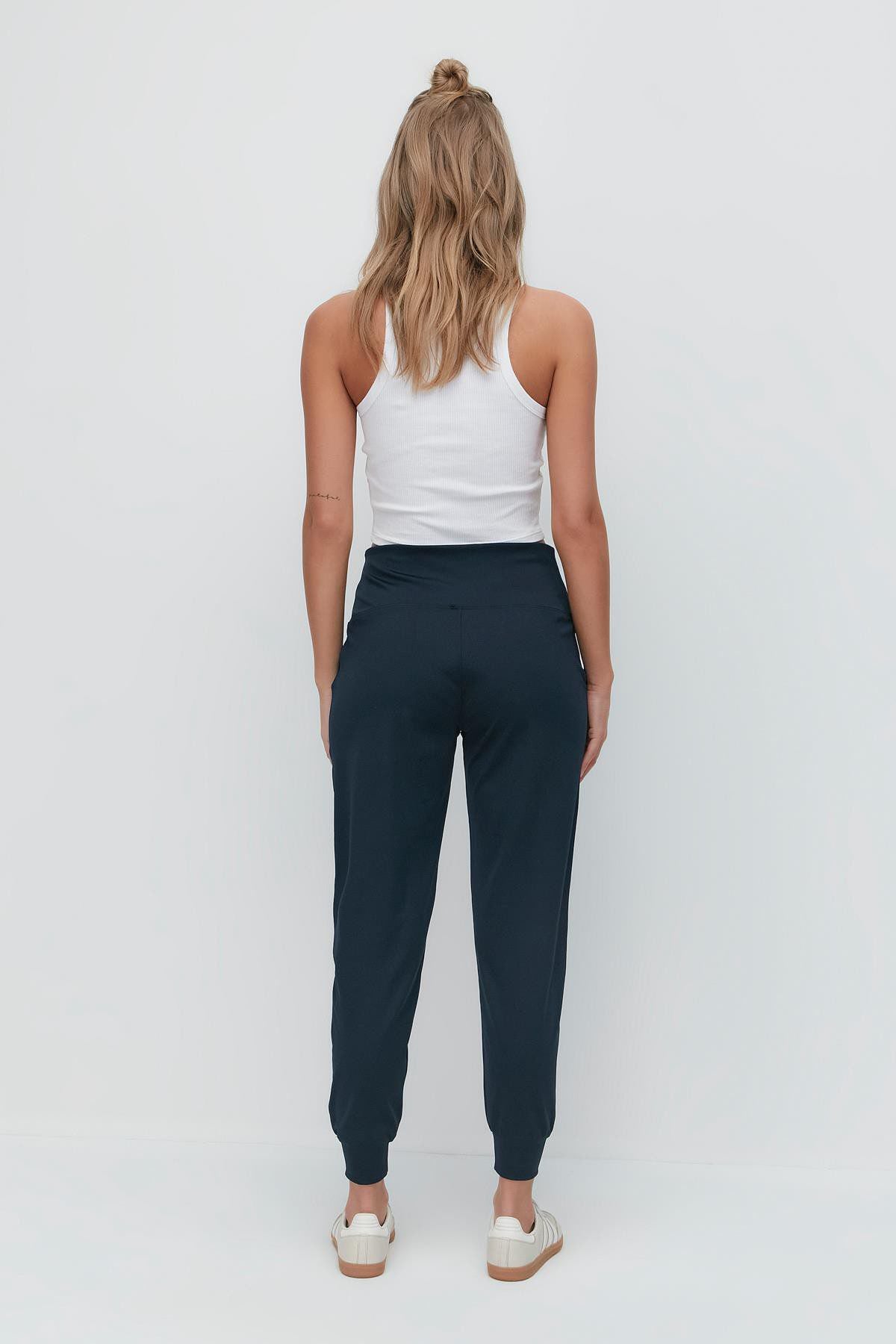 Hochtaillierte Jogger-Sweatpants mit Bündchen