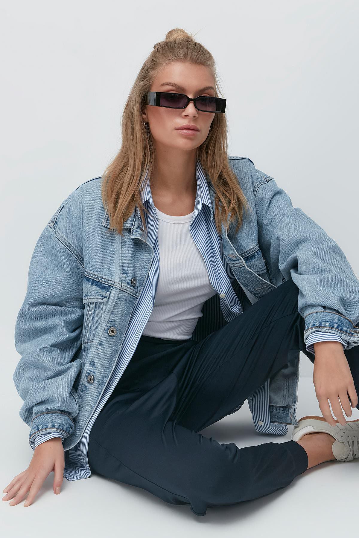 Hochtaillierte Jogger-Sweatpants mit Bündchen
