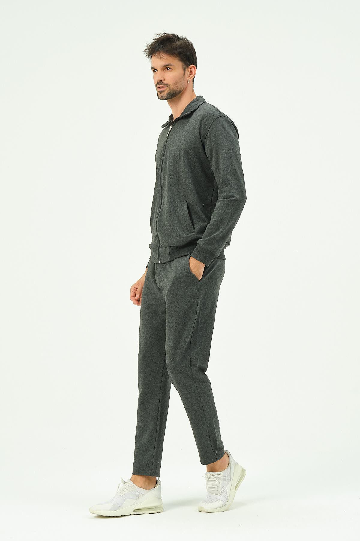 Herren Zip-Front Straight-Leg Trainingsanzug