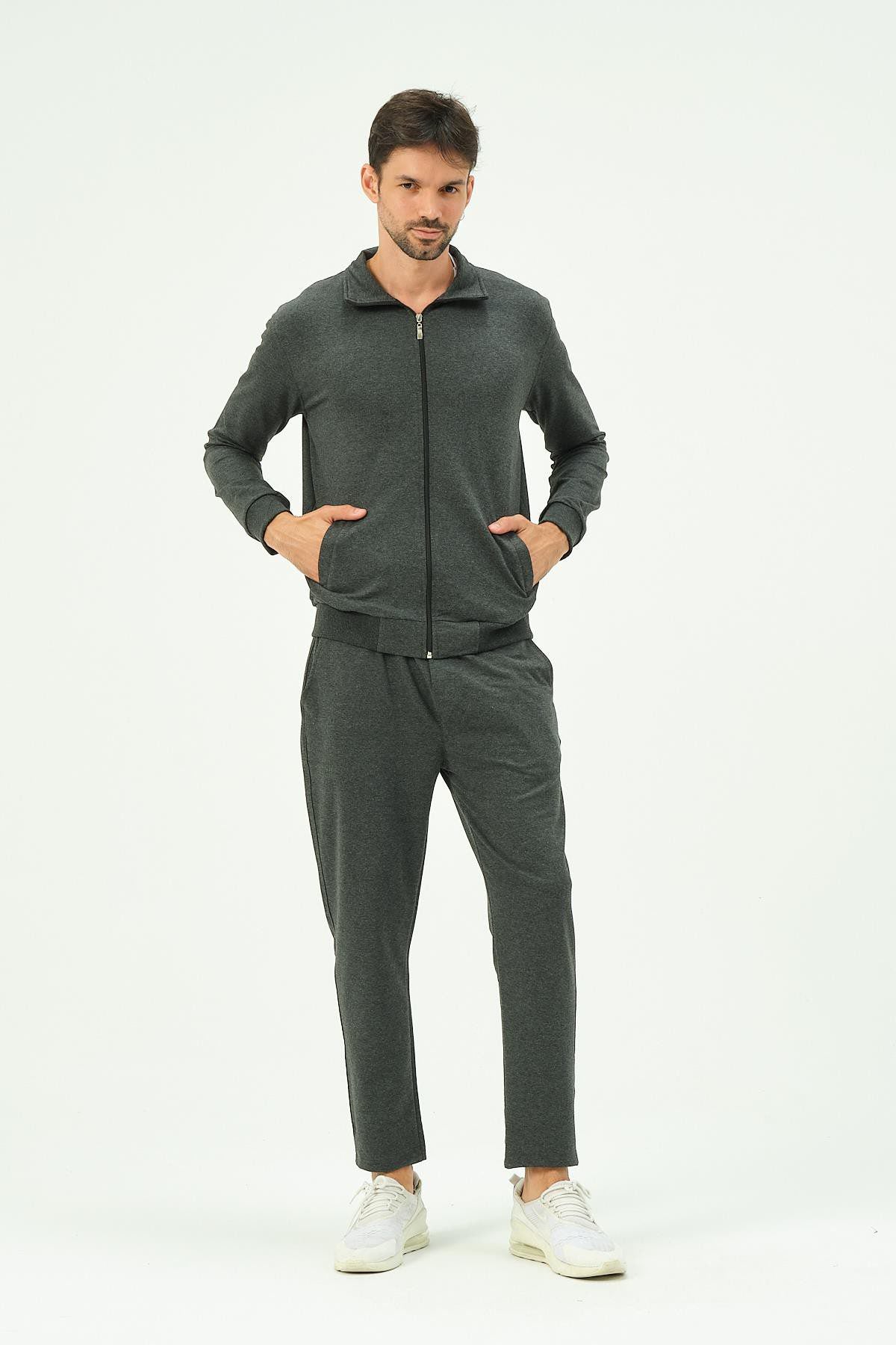 Herren Zip-Front Straight-Leg Trainingsanzug