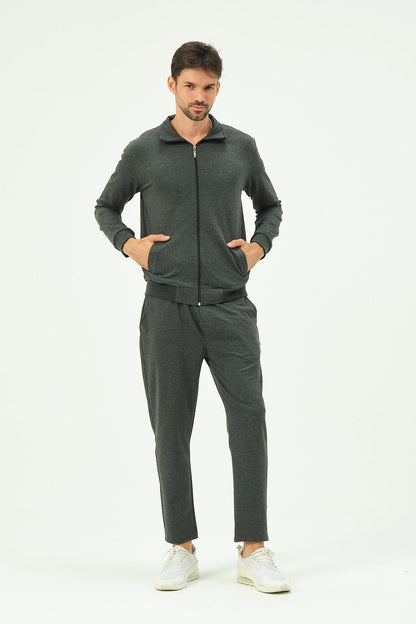 Herren Zip-Front Straight-Leg Trainingsanzug