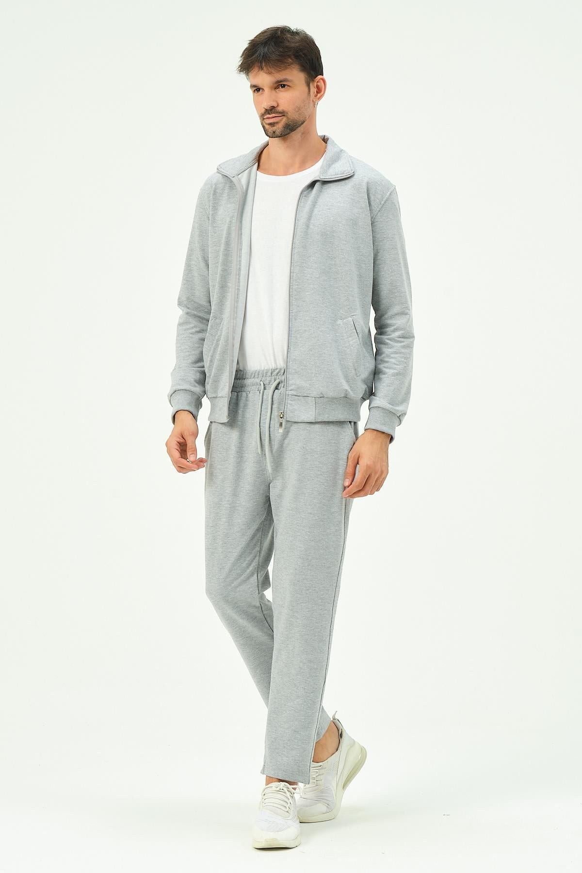 Herren Zip-Front Straight-Leg Trainingsanzug