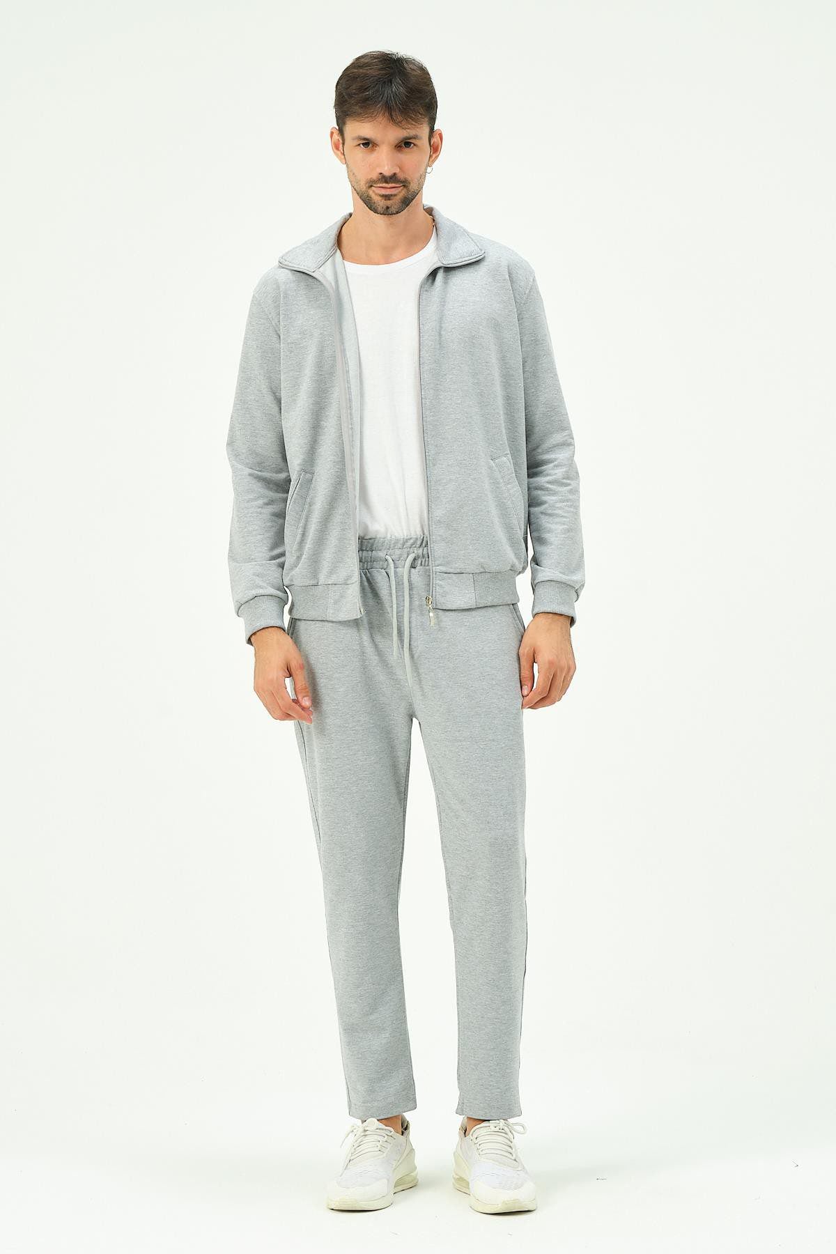 Herren Zip-Front Straight-Leg Trainingsanzug
