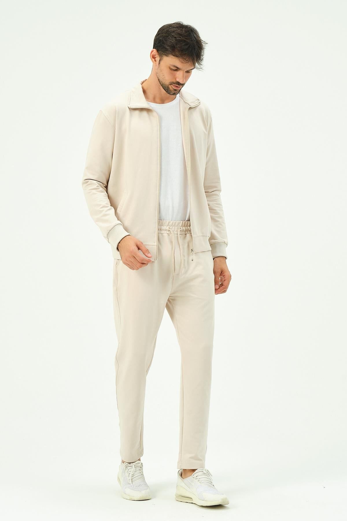 Herren Zip-Front Straight-Leg Trainingsanzug