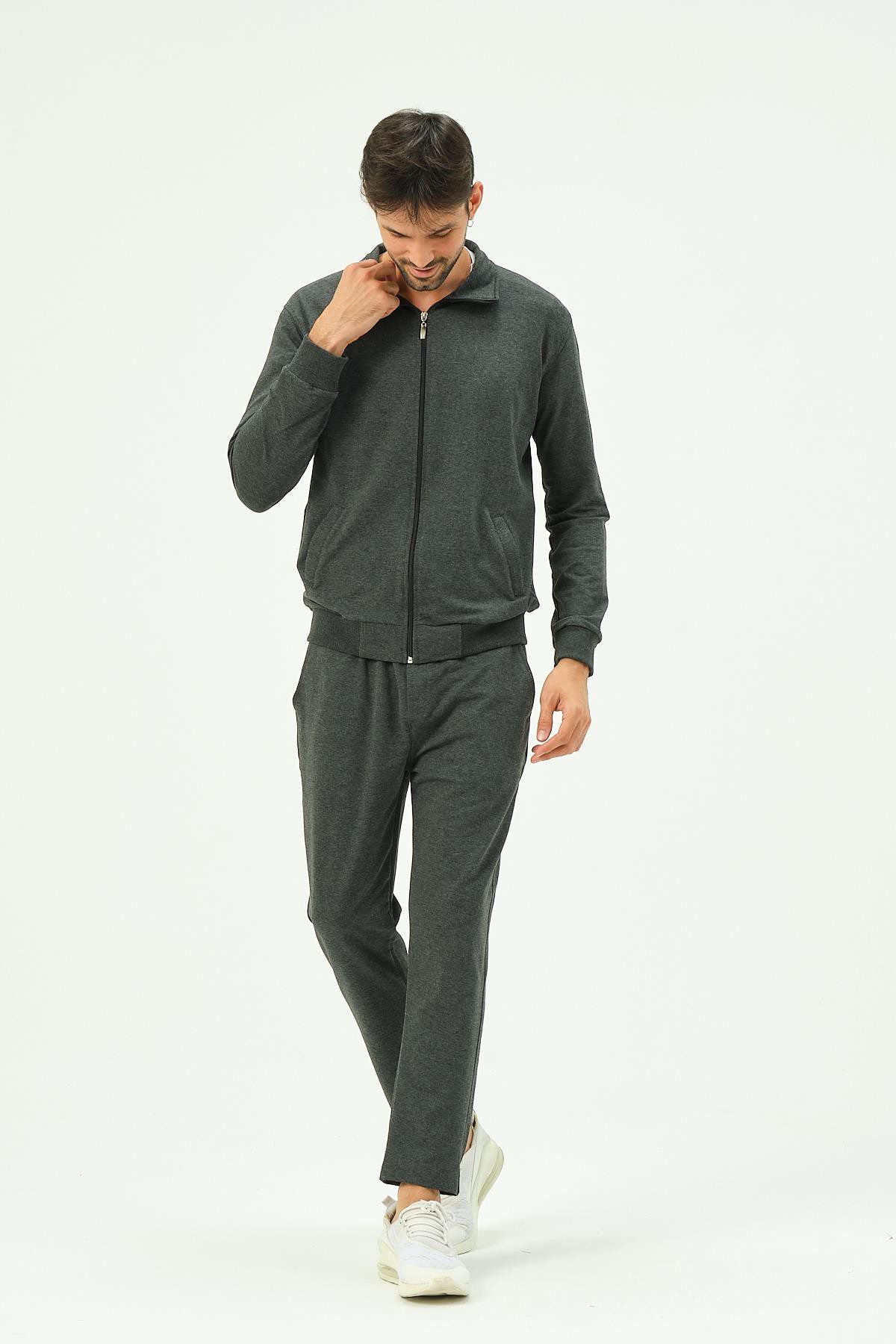 Herren Zip-Front Straight-Leg Trainingsanzug