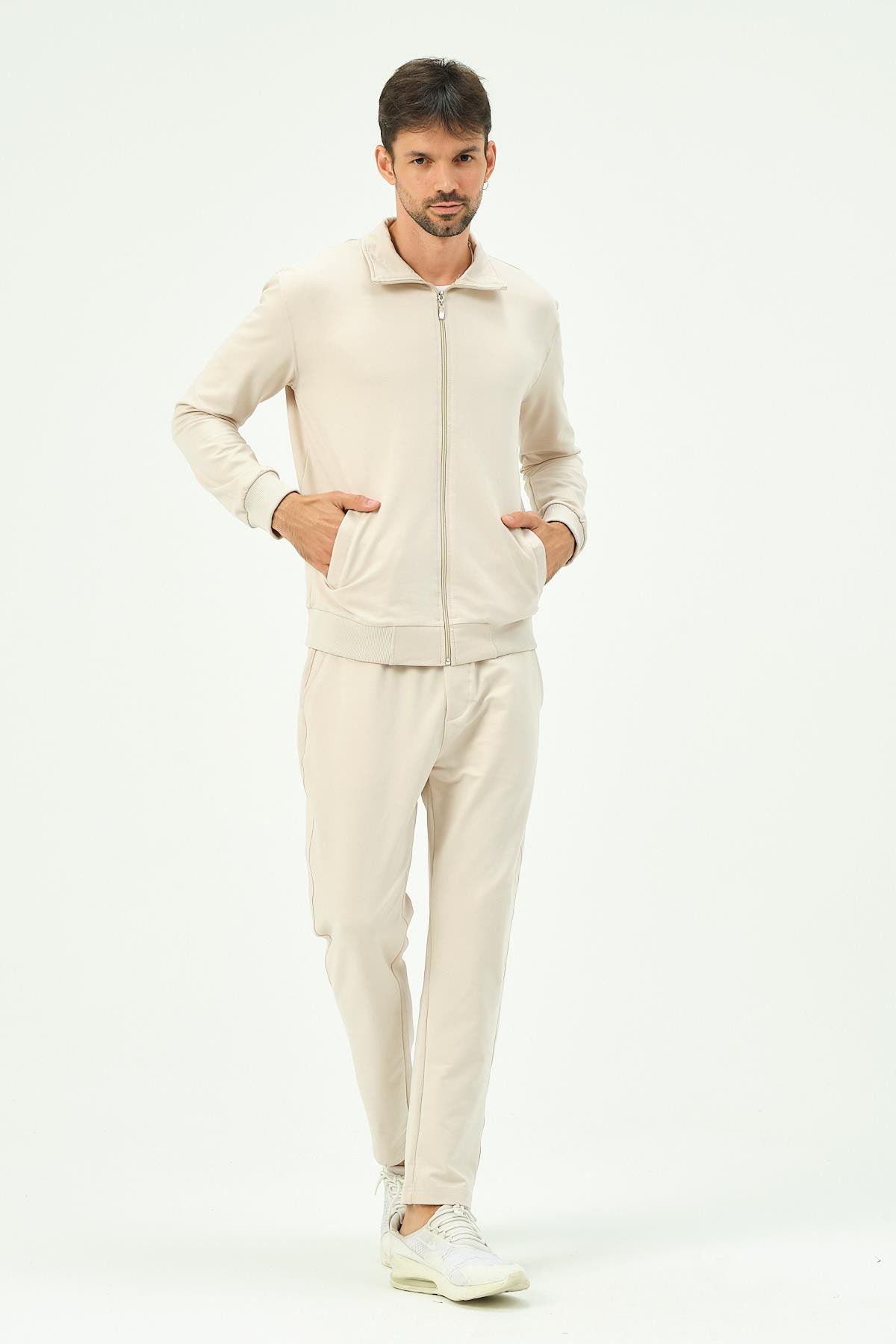 Herren Zip-Front Straight-Leg Trainingsanzug