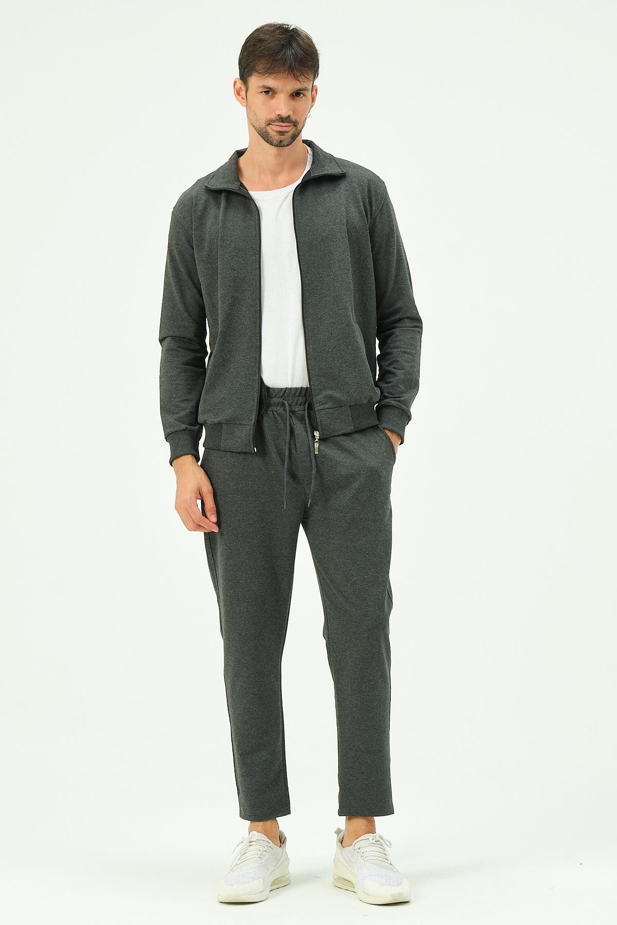 Herren Zip-Front Straight-Leg Trainingsanzug