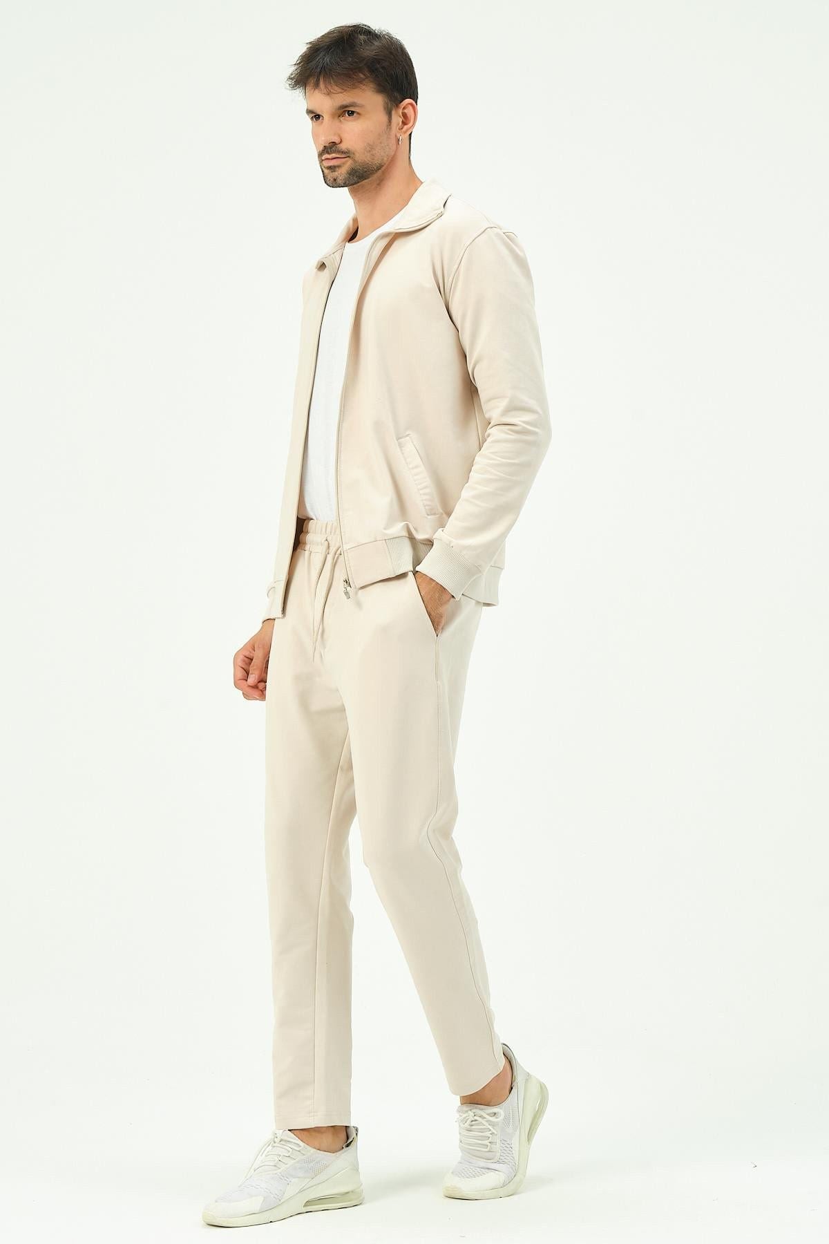 Herren Zip-Front Straight-Leg Trainingsanzug