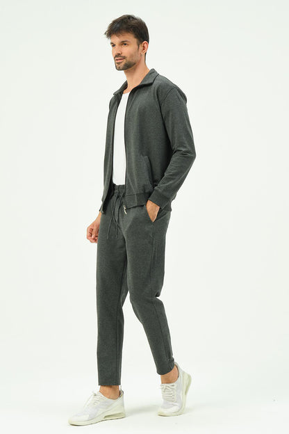 Herren Zip-Front Straight-Leg Trainingsanzug