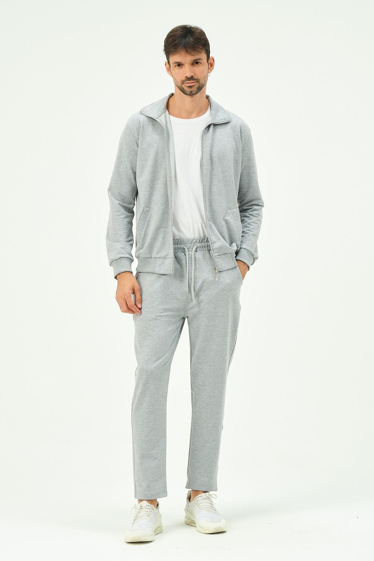 Herren Zip-Front Straight-Leg Trainingsanzug
