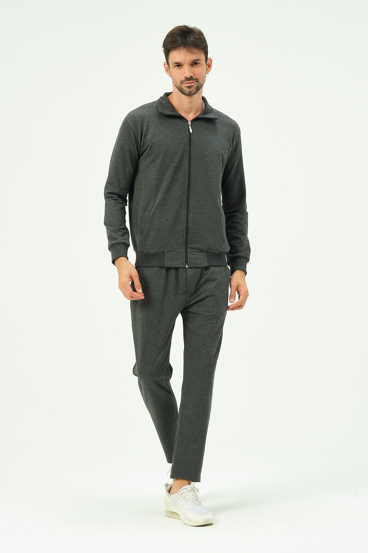 Herren Zip-Front Straight-Leg Trainingsanzug