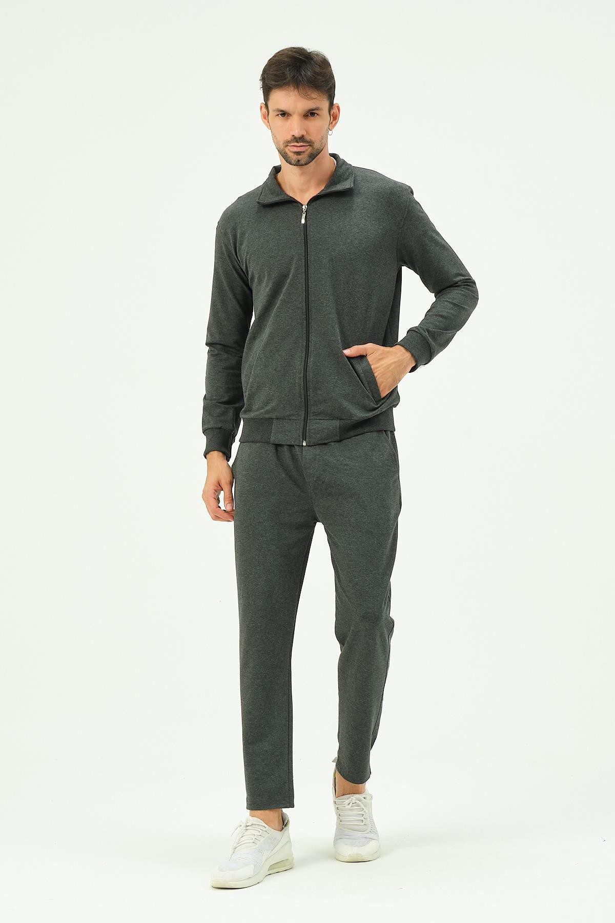 Herren Zip-Front Straight-Leg Trainingsanzug