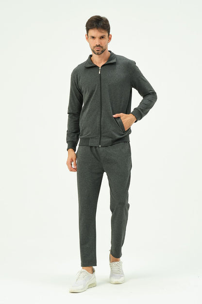 Herren Zip-Front Straight-Leg Trainingsanzug