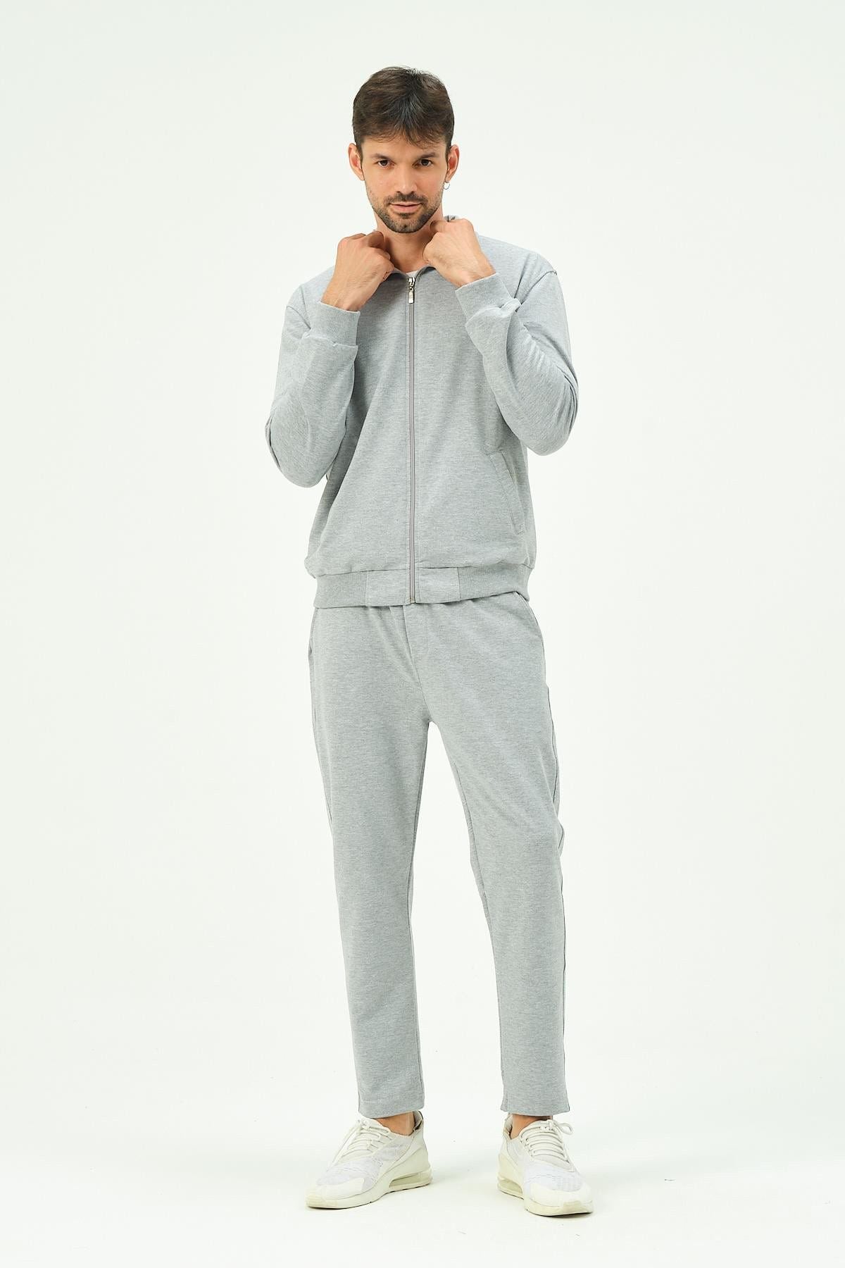 Herren Zip-Front Straight-Leg Trainingsanzug