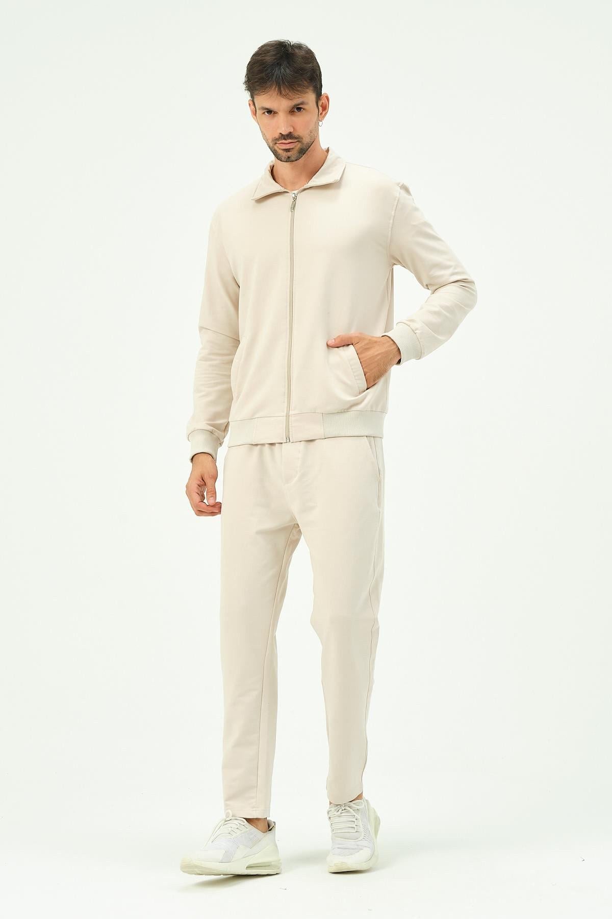Herren Zip-Front Straight-Leg Trainingsanzug